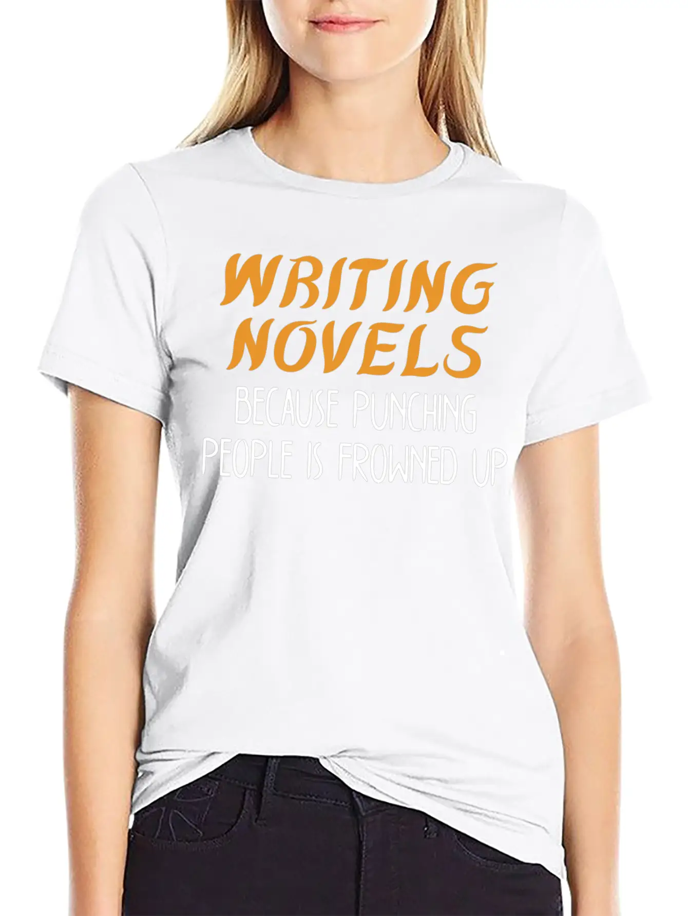 Funny Author Gift Writer Writing Novels Stylish Everyday T-Shirt – Unisex Basic Cotton Tee