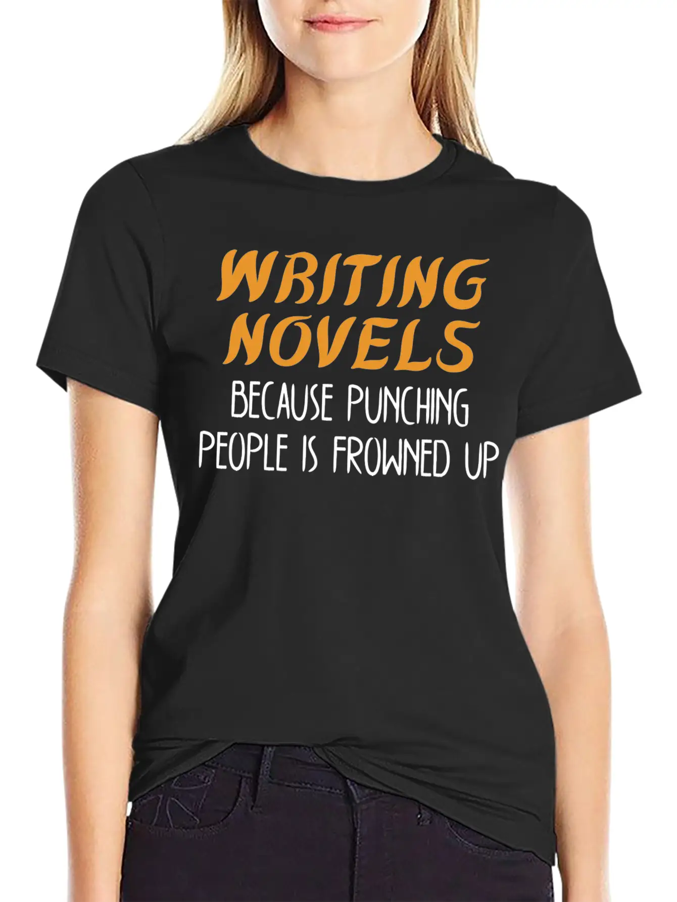Funny Author Gift Writer Writing Novels Stylish Everyday T-Shirt – Unisex Basic Cotton Tee
