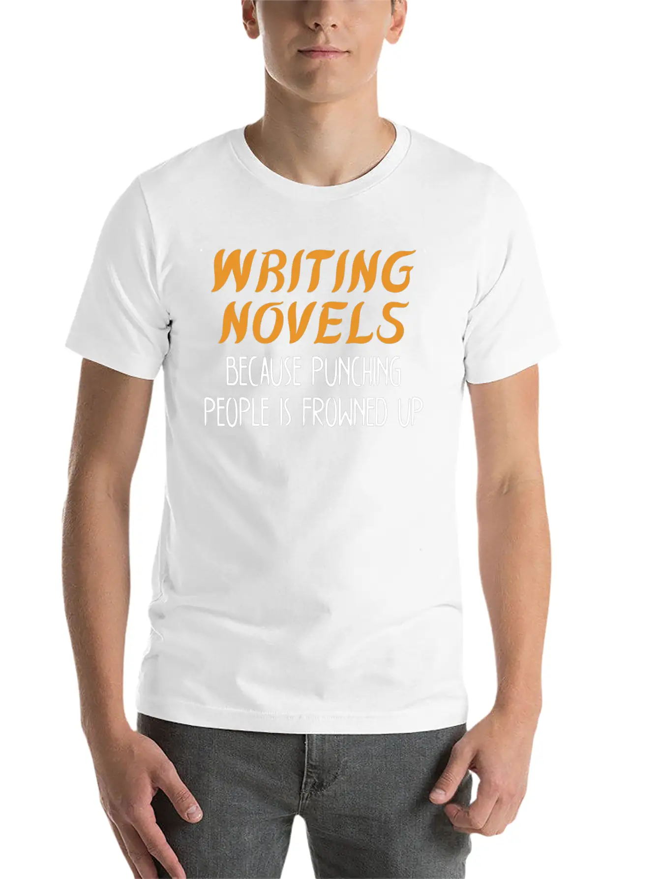 Funny Author Gift Writer Writing Novels Stylish Everyday T-Shirt – Unisex Basic Cotton Tee