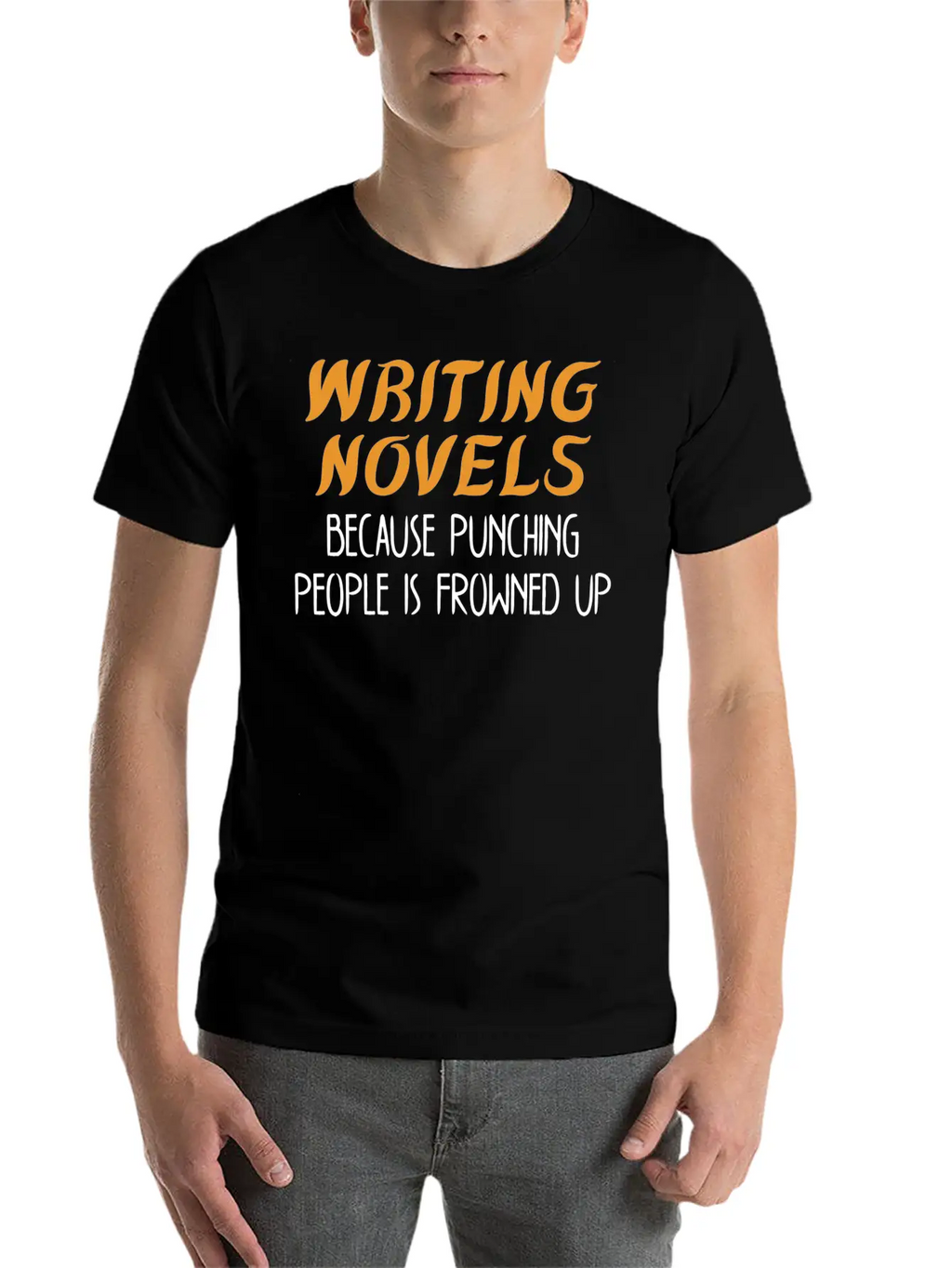 Funny Author Gift Writer Writing Novels Stylish Everyday T-Shirt – Unisex Basic Cotton Tee