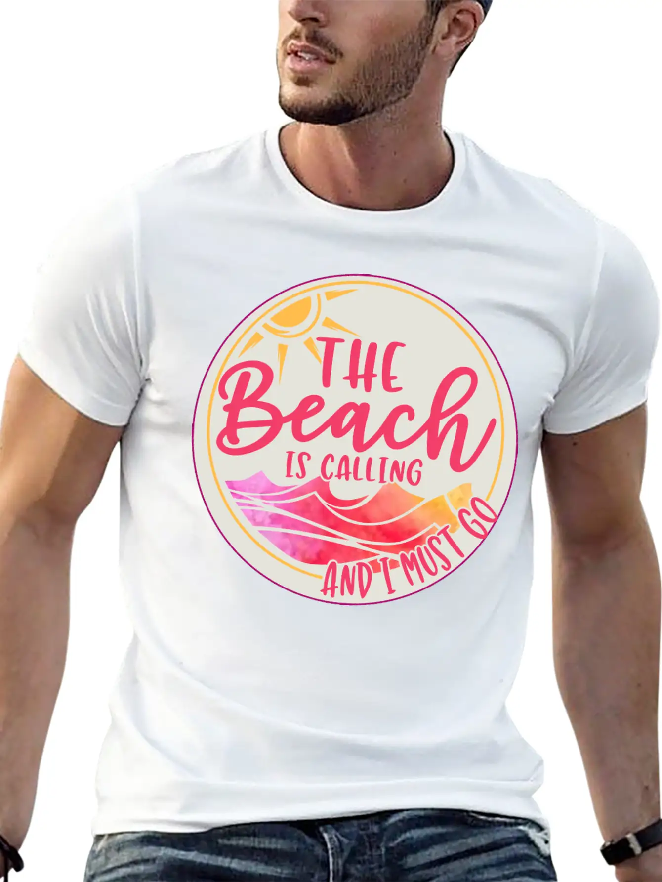 Funny Beach Is Calling Summer Quote Classic Cotton Tee – Unisex Comfort For Any Season