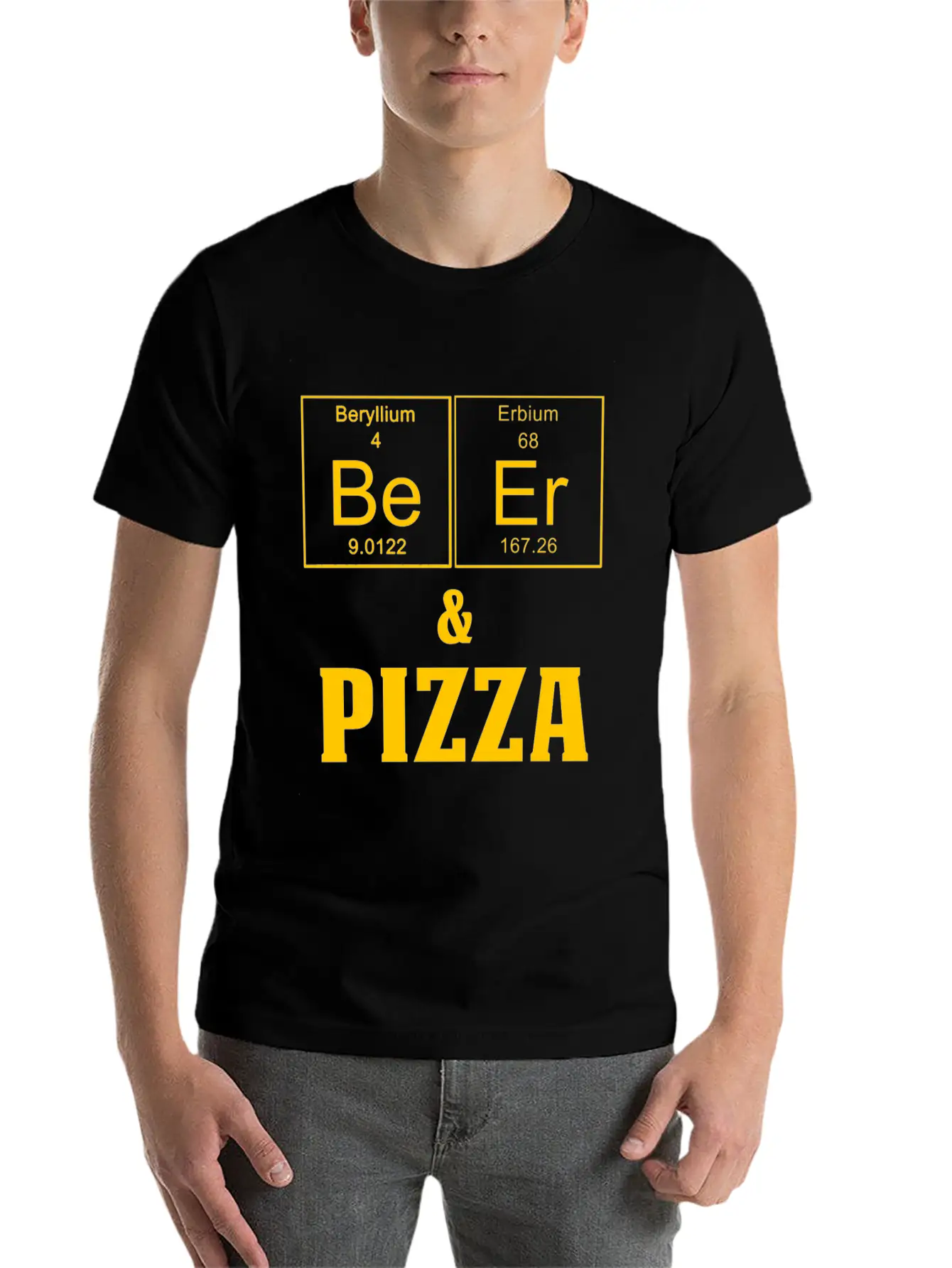Funny Beer And PIzza Teachers Assistant Design Essential Cotton Tee For Daily Outfits – Unisex Style