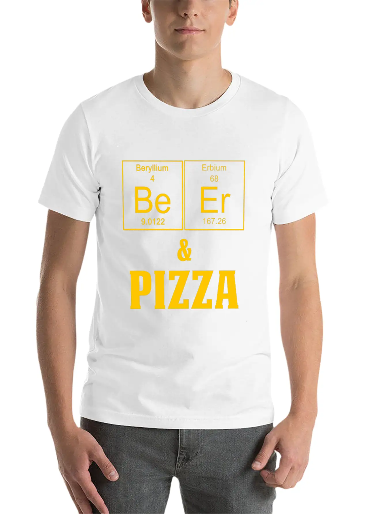 Funny Beer And PIzza Teachers Assistant Design Essential Cotton Tee For Daily Outfits – Unisex Style