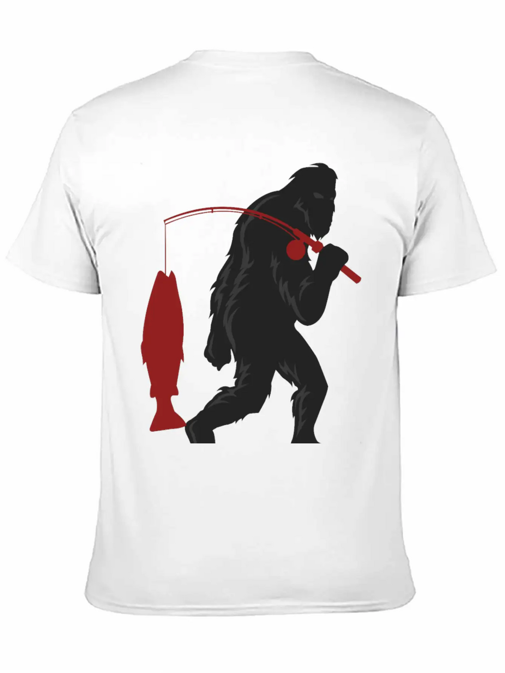Funny Bigfoot Pole Rod Fishing Fish Sasquatch Gift Classic Cotton Tee – Unisex Comfort For Any Season