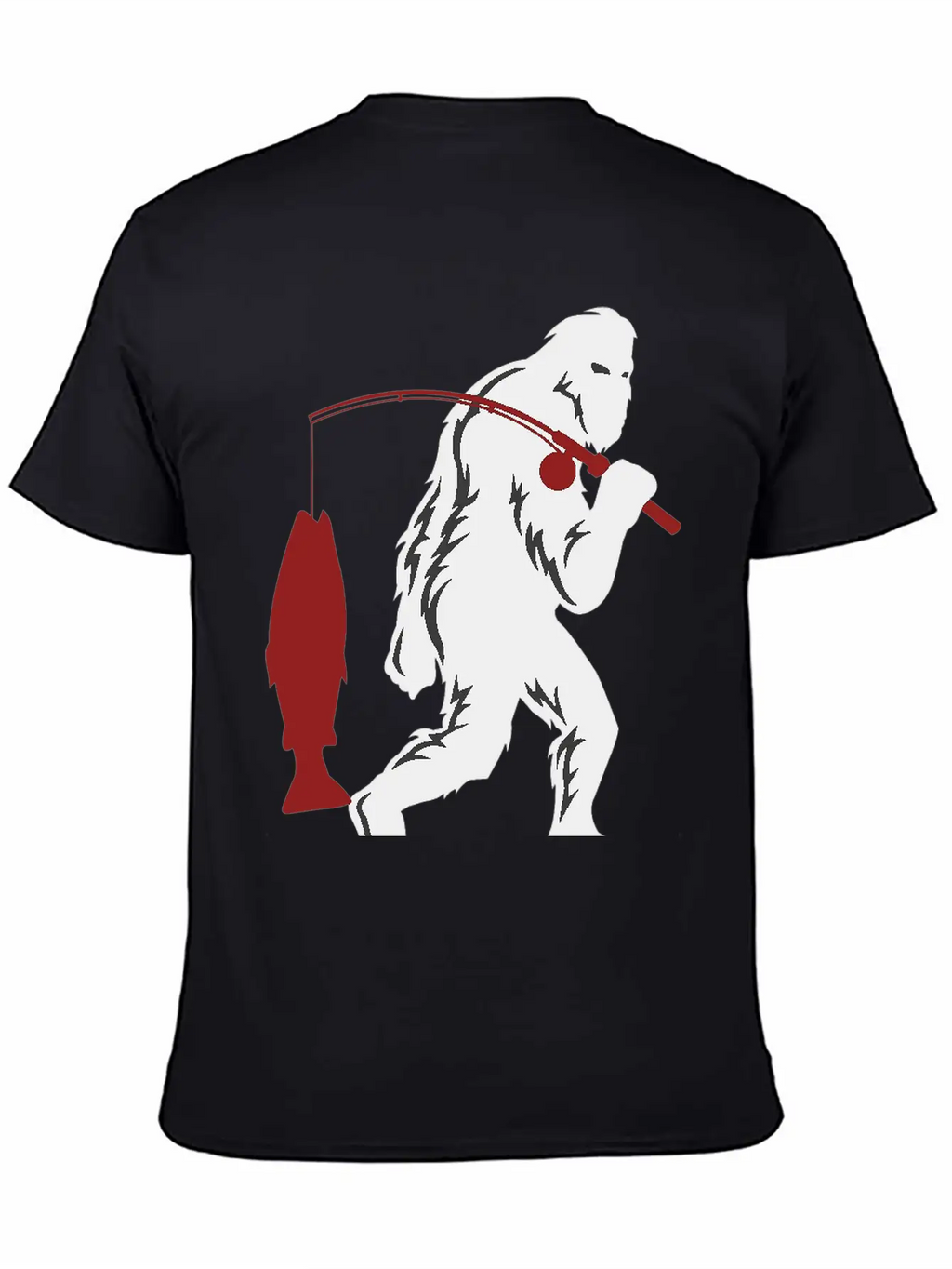 Funny Bigfoot Pole Rod Fishing Fish Sasquatch Gift Classic Cotton Tee – Unisex Comfort For Any Season
