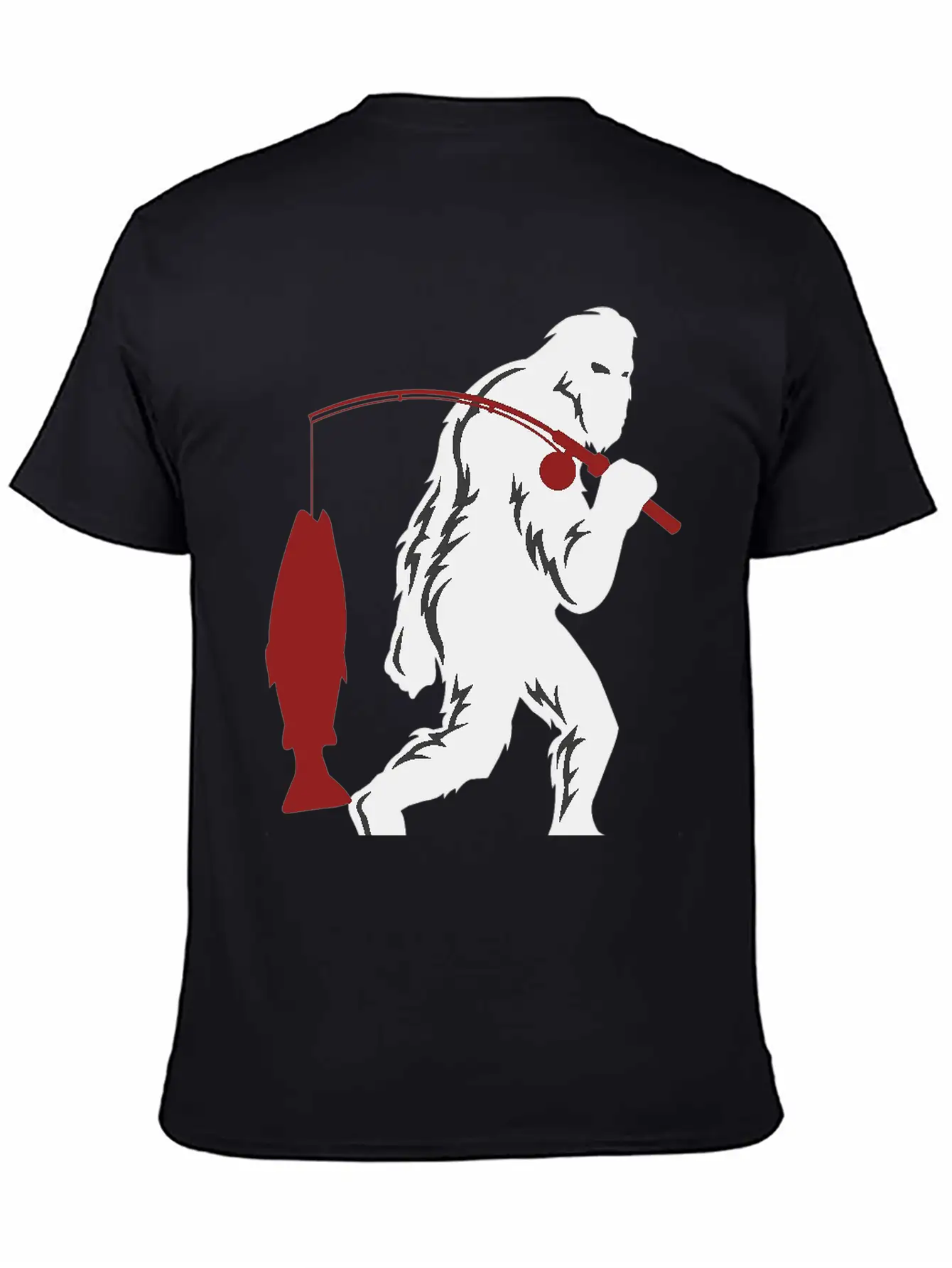 Funny Bigfoot Pole Rod Fishing Fish Sasquatch Gift Classic Cotton Tee – Unisex Comfort For Any Season