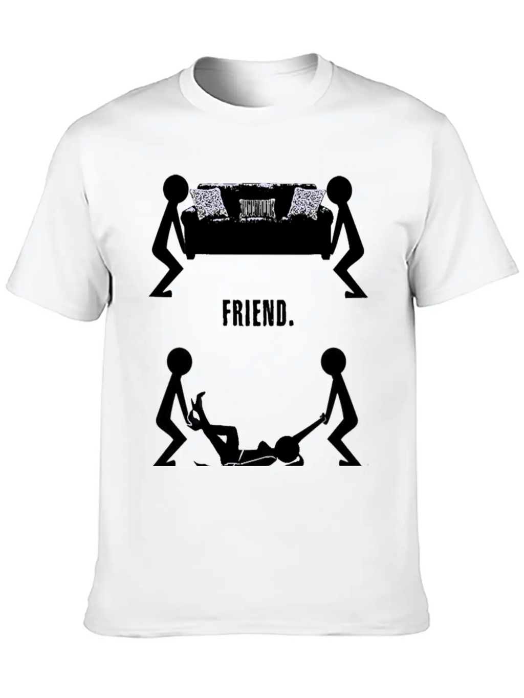 Funny Body Friend Best Logo Stylish Everyday T-Shirt – Unisex Basic Cotton Tee