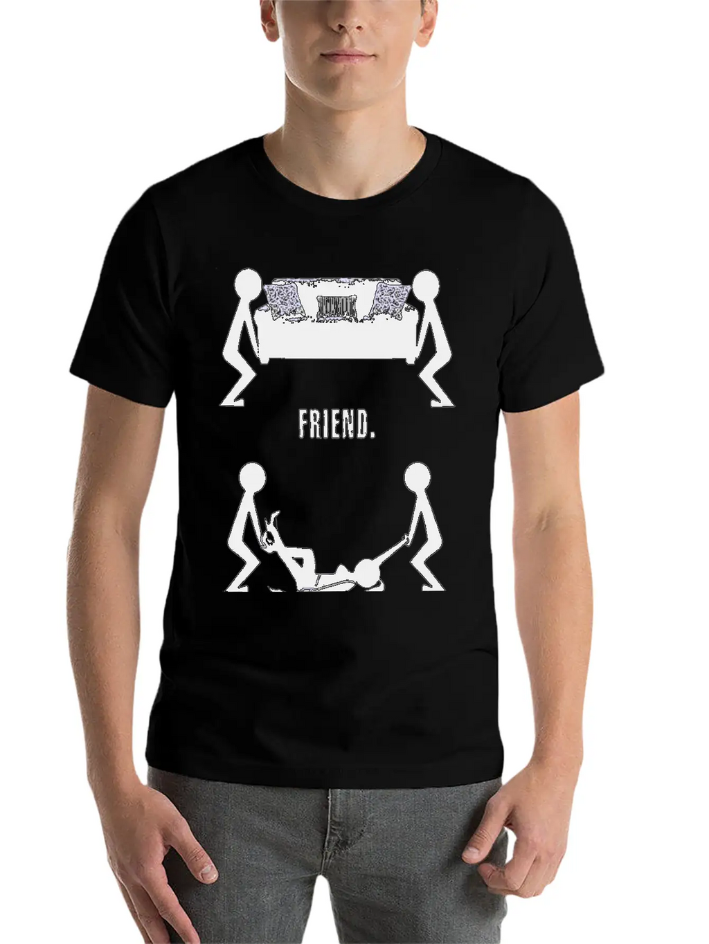 Funny Body Friend Best Logo Stylish Everyday T-Shirt – Unisex Basic Cotton Tee