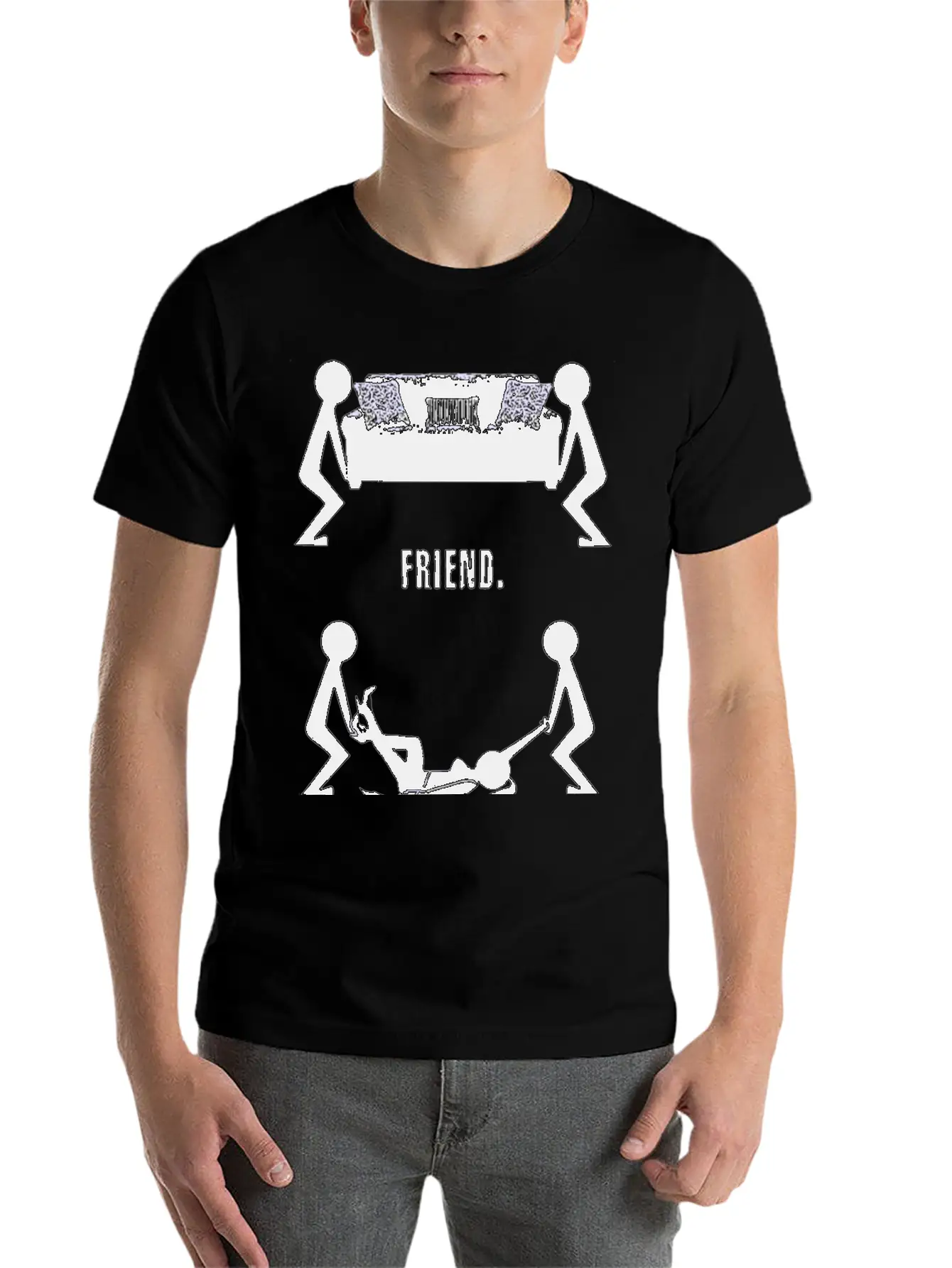 Funny Body Friend Best Logo Stylish Everyday T-Shirt – Unisex Basic Cotton Tee