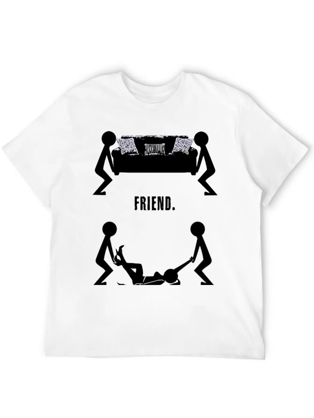Funny Body Friend Best Logo Stylish Everyday T-Shirt – Unisex Basic Cotton Tee