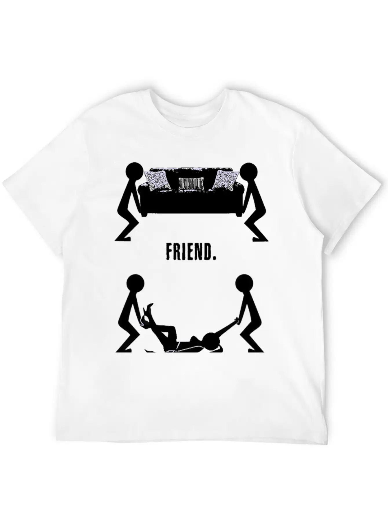 Funny Body Friend Best Logo Stylish Everyday T-Shirt – Unisex Basic Cotton Tee