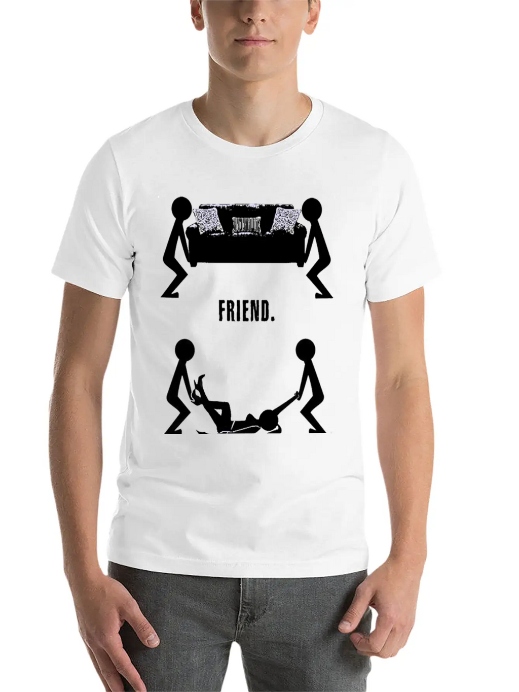 Funny Body Friend Best Logo Stylish Everyday T-Shirt – Unisex Basic Cotton Tee