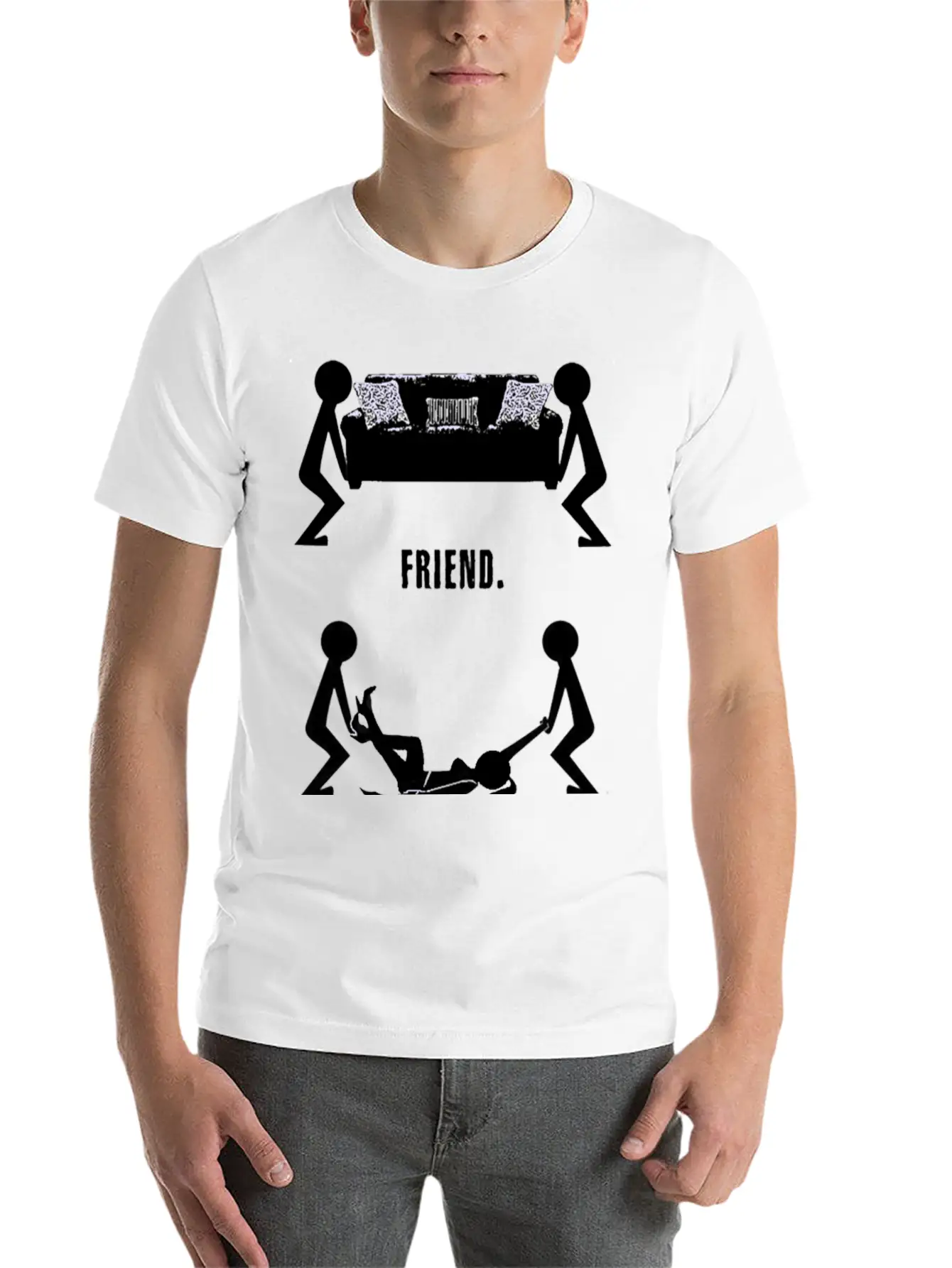 Funny Body Friend Best Logo Stylish Everyday T-Shirt – Unisex Basic Cotton Tee
