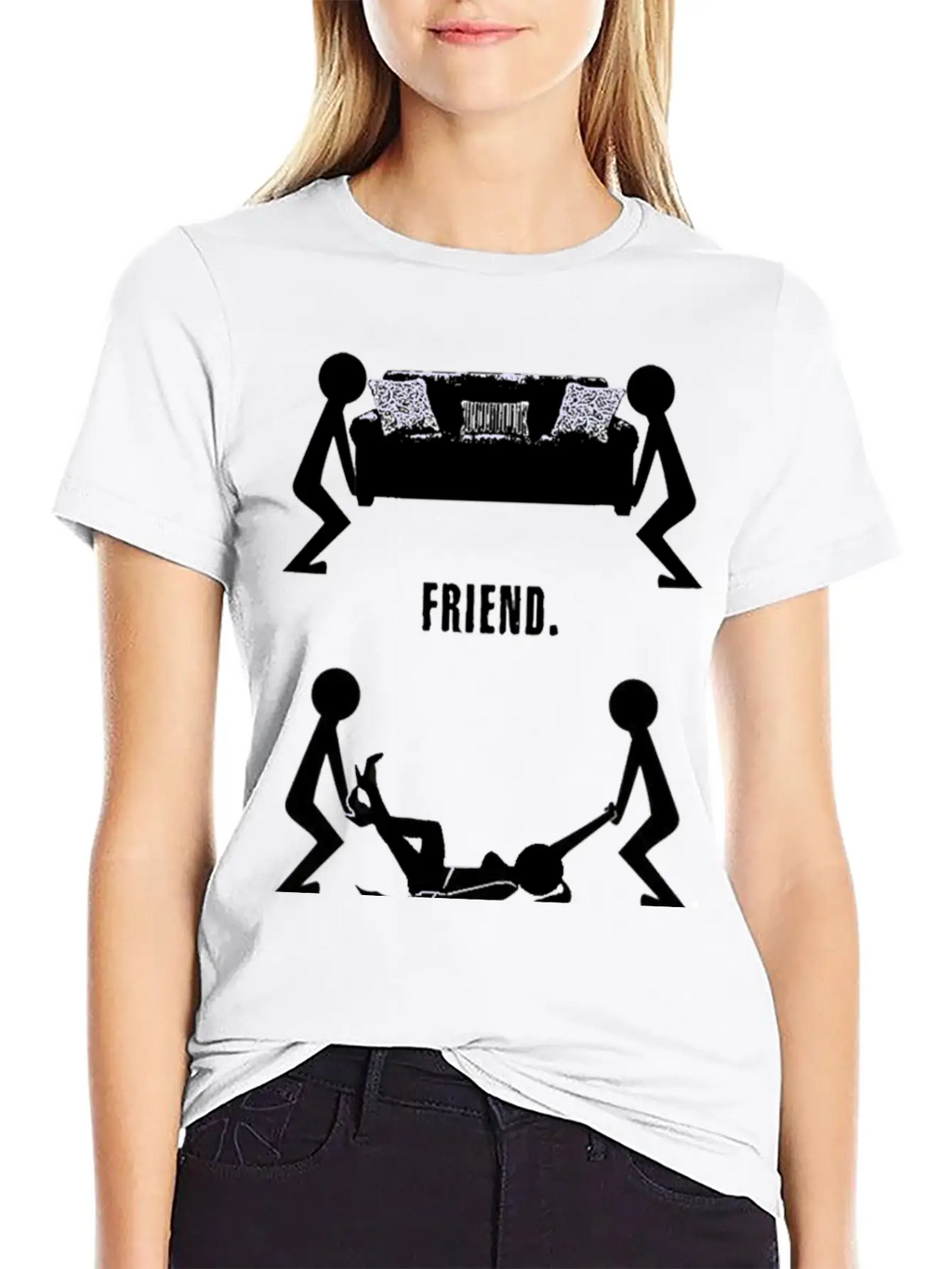 Funny Body Friend Best Logo Stylish Everyday T-Shirt – Unisex Basic Cotton Tee
