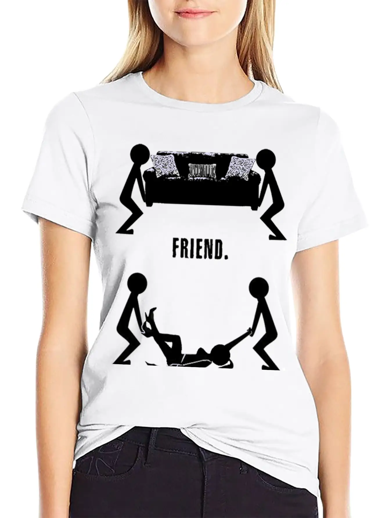 Funny Body Friend Best Logo Stylish Everyday T-Shirt – Unisex Basic Cotton Tee
