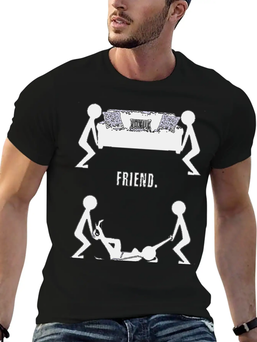 Funny Body Friend Best Logo Stylish Everyday T-Shirt – Unisex Basic Cotton Tee