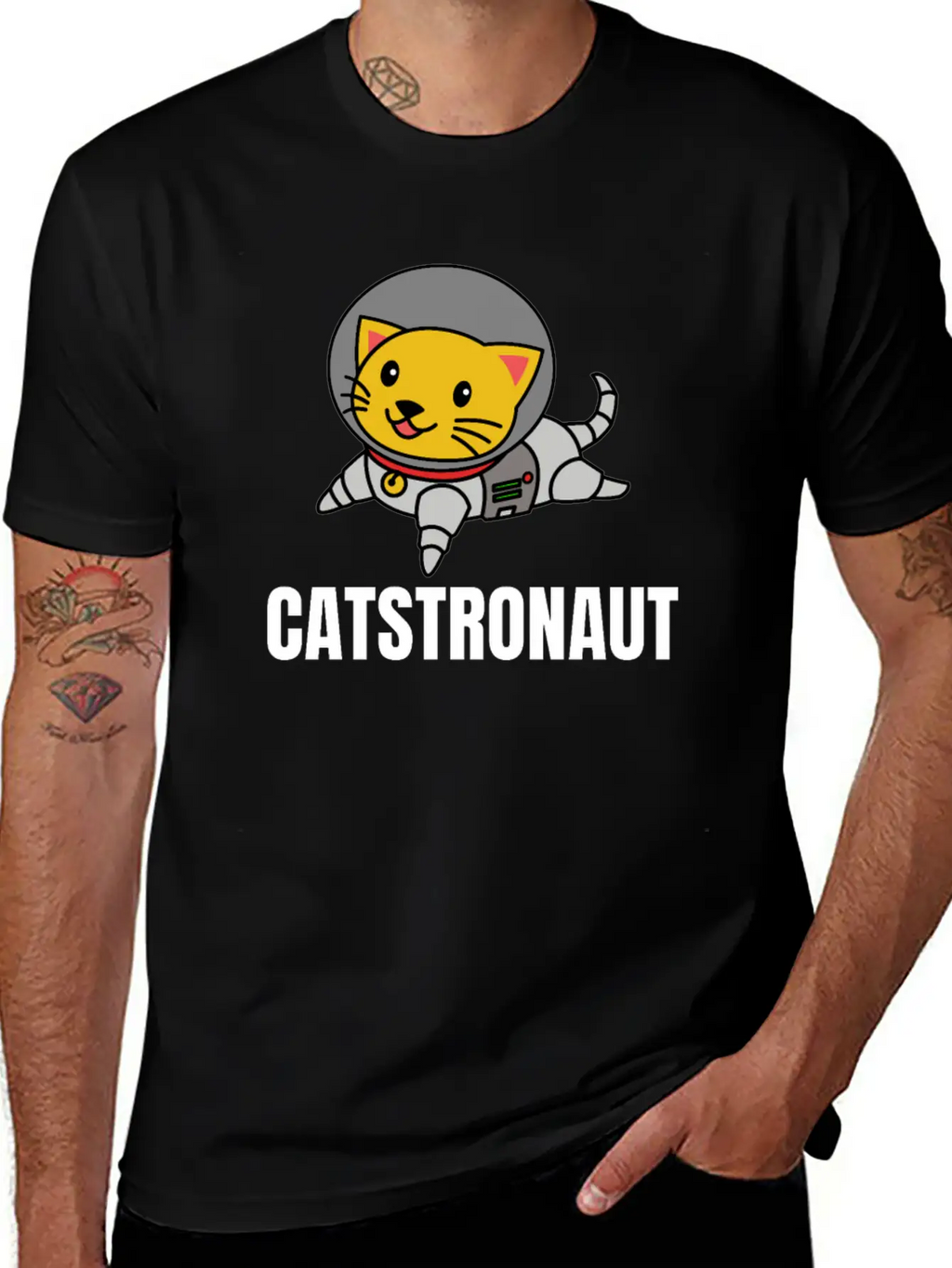 Funny Cat Astronaut Catstronaut Space Cat Design Classic Cotton Tee – Unisex Comfort For Any Season