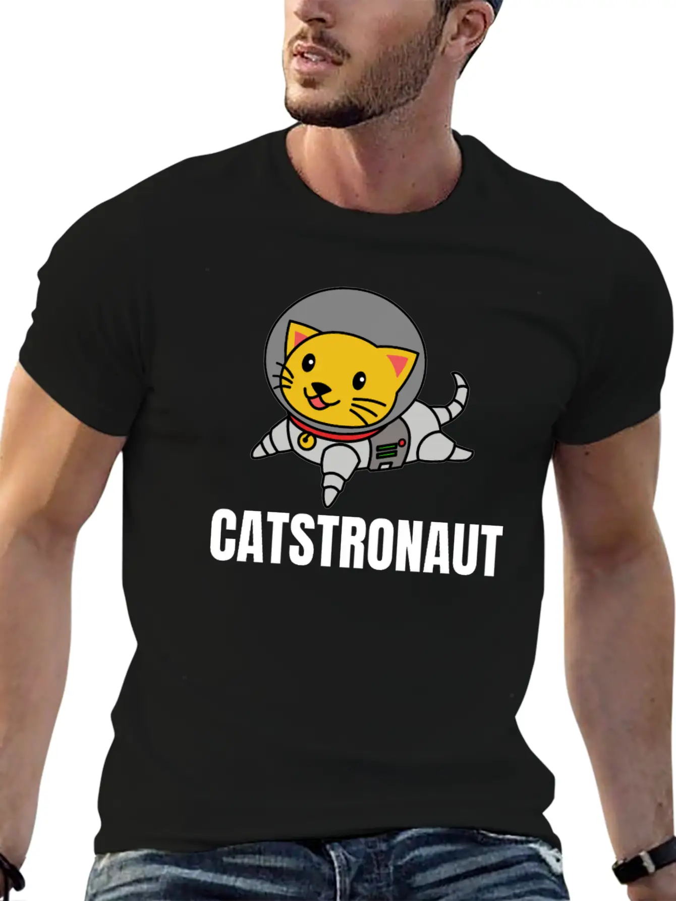Funny Cat Astronaut Catstronaut Space Cat Design Classic Cotton Tee – Unisex Comfort For Any Season