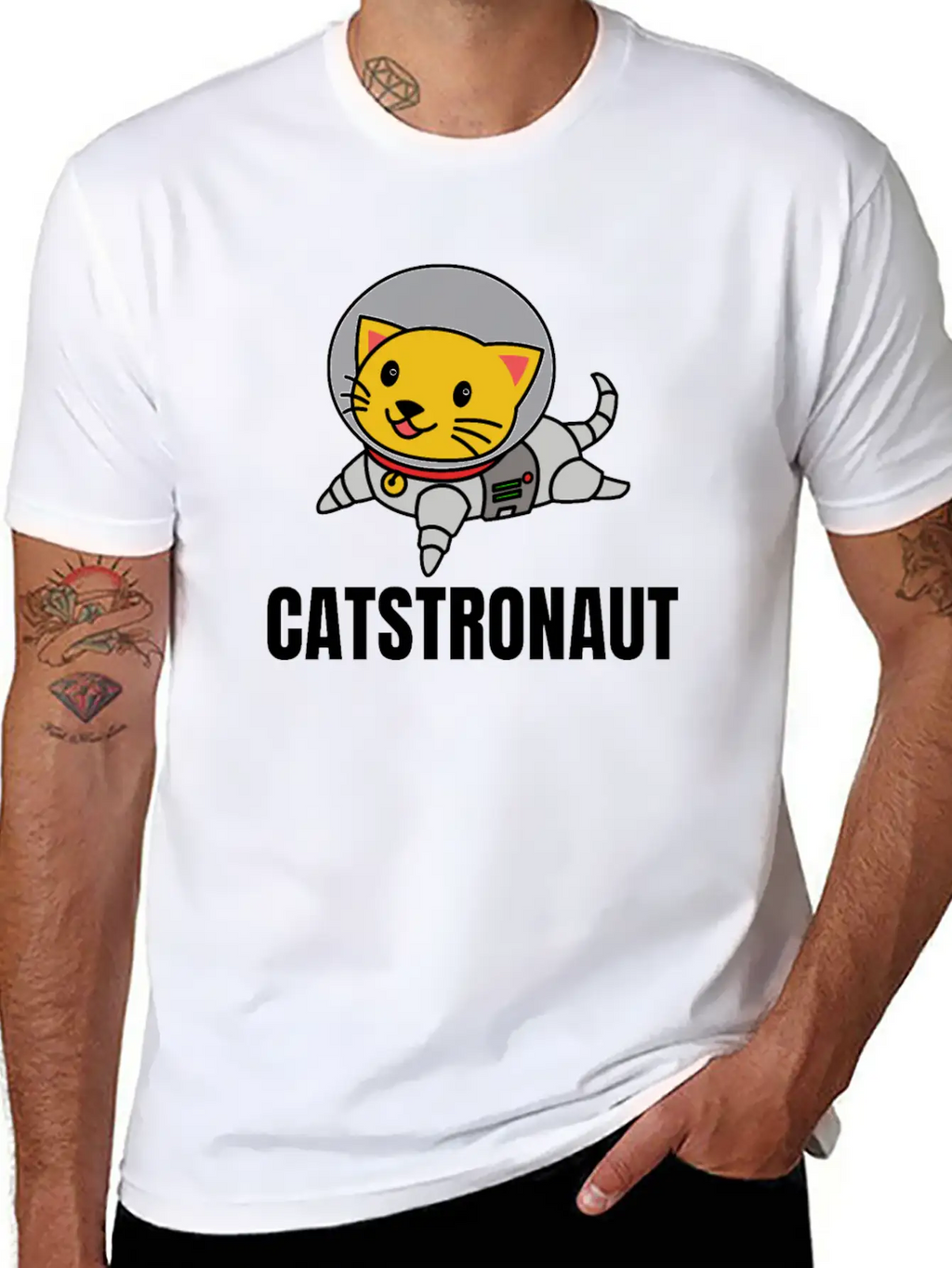 Funny Cat Astronaut Catstronaut Space Cat Design Classic Cotton Tee – Unisex Comfort For Any Season