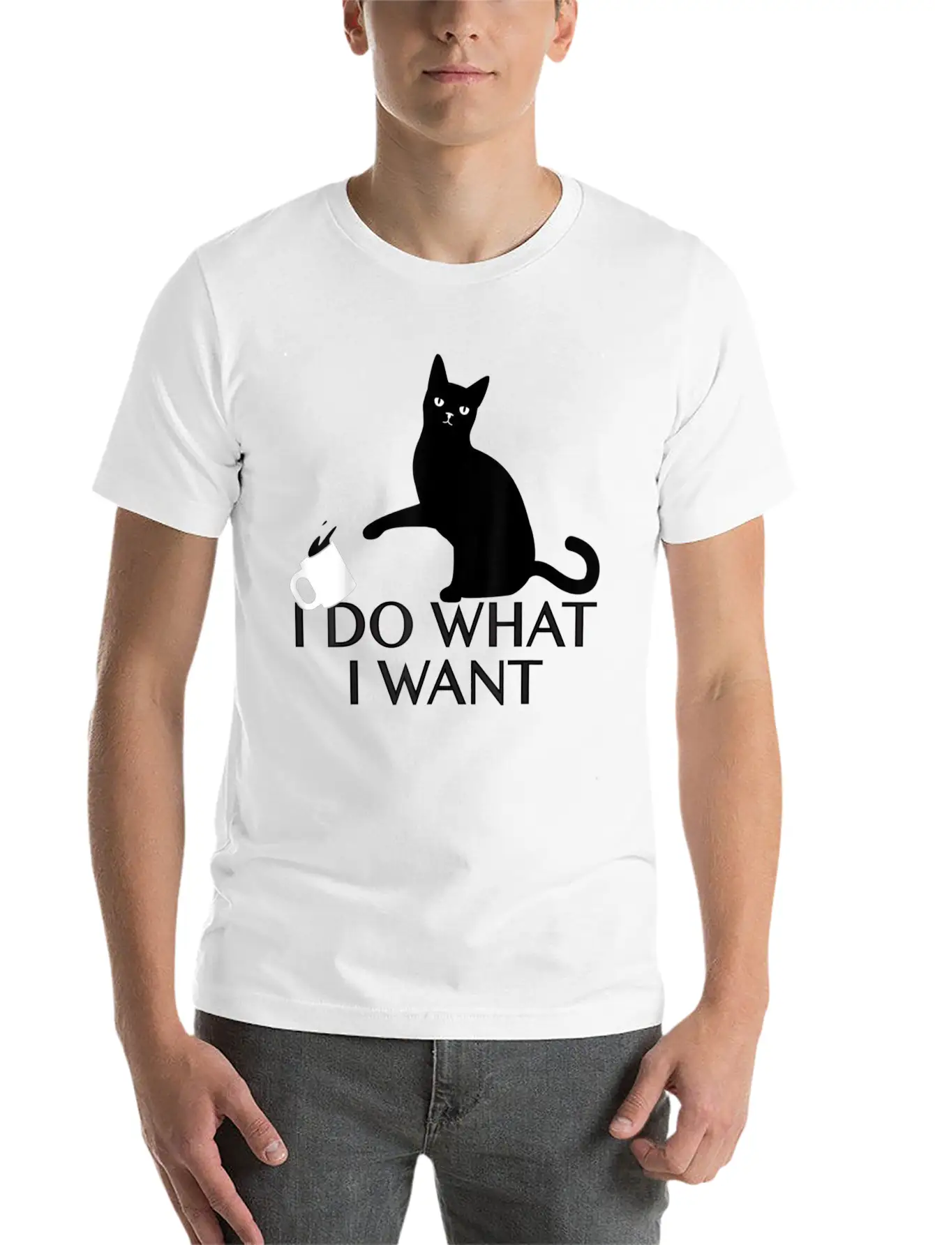 Funny Cat Personality Shirt I Do What I Want Breathable Graphic T-Shirt – Perfect For Casual Days