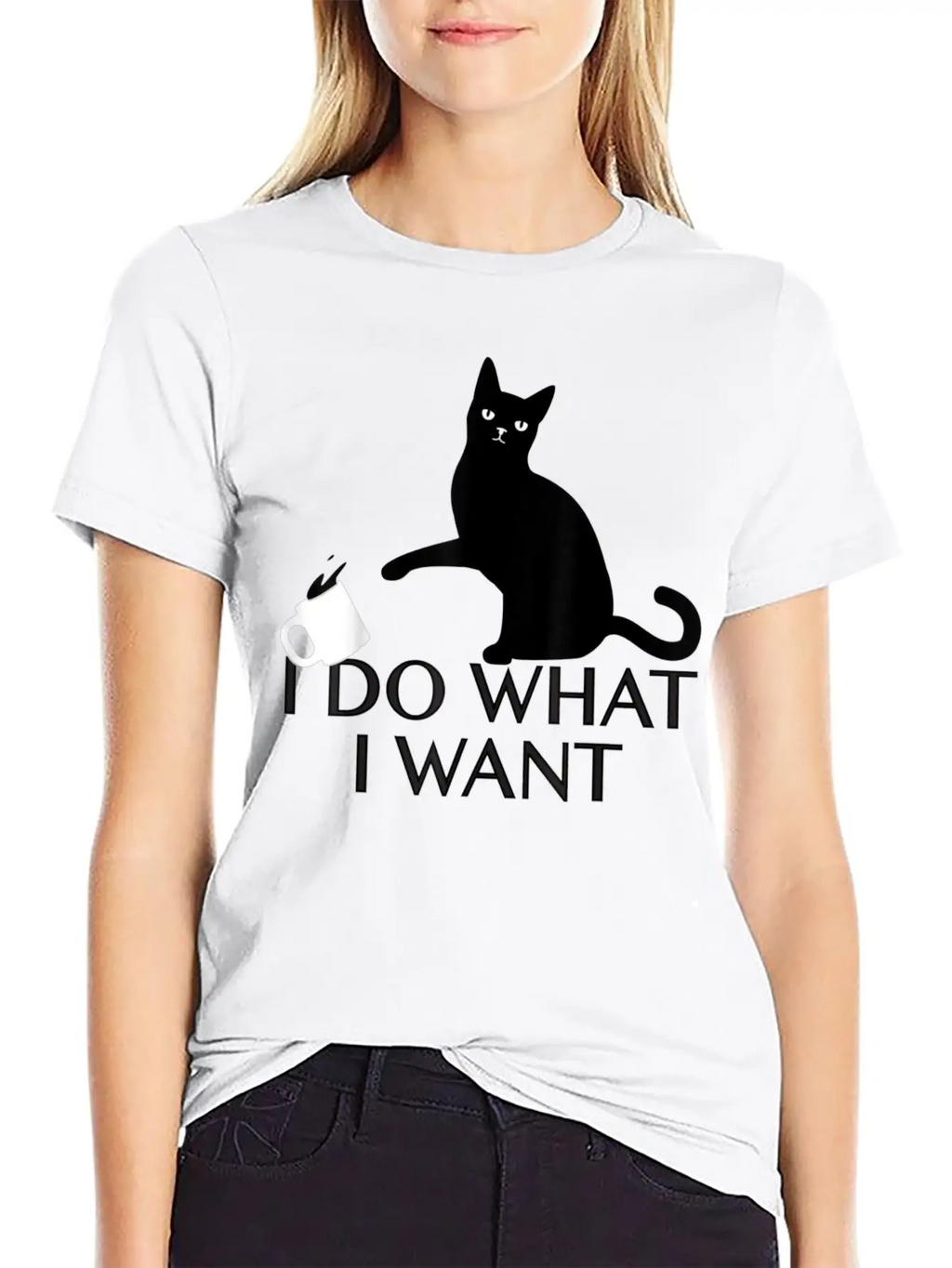 Funny Cat Personality Shirt I Do What I Want Breathable Graphic T-Shirt – Perfect For Casual Days