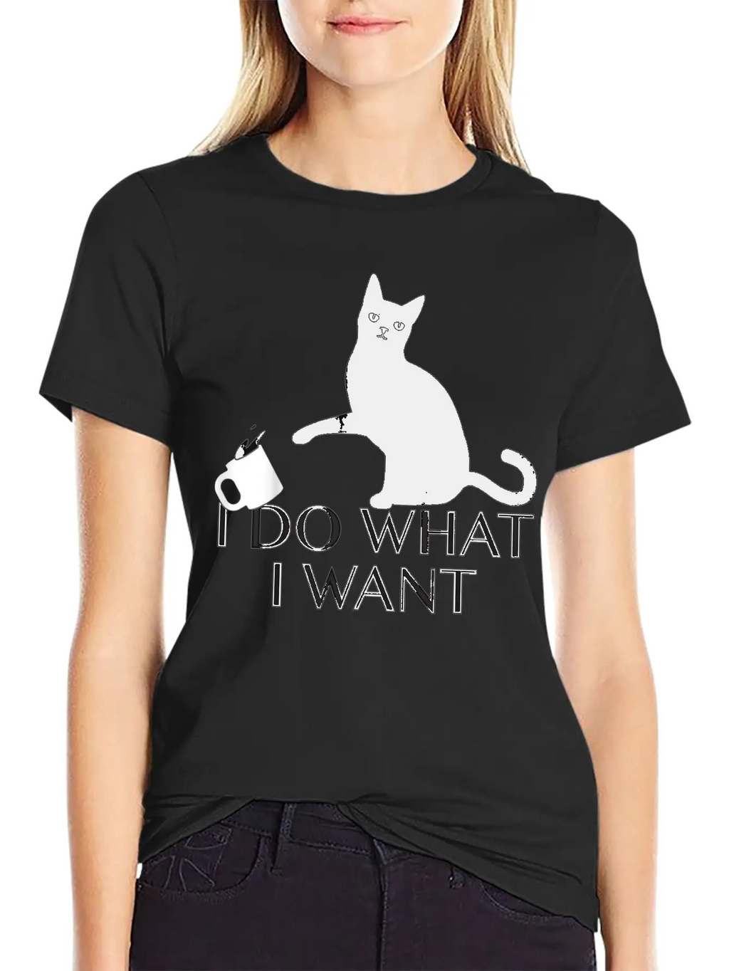 Funny Cat Personality Shirt I Do What I Want Breathable Graphic T-Shirt – Perfect For Casual Days