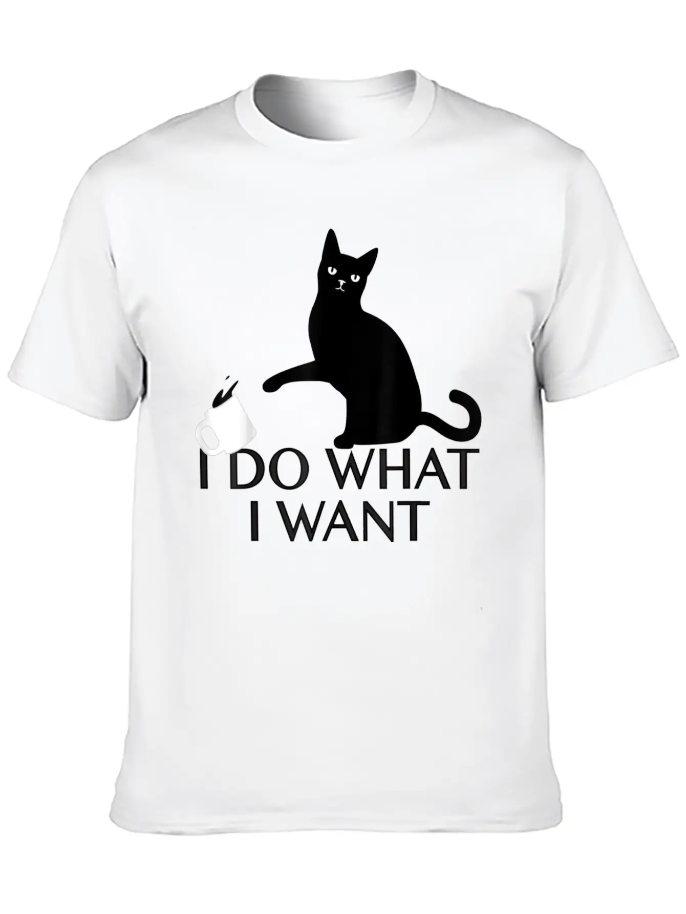 Funny Cat Personality Shirt I Do What I Want Breathable Graphic T-Shirt – Perfect For Casual Days