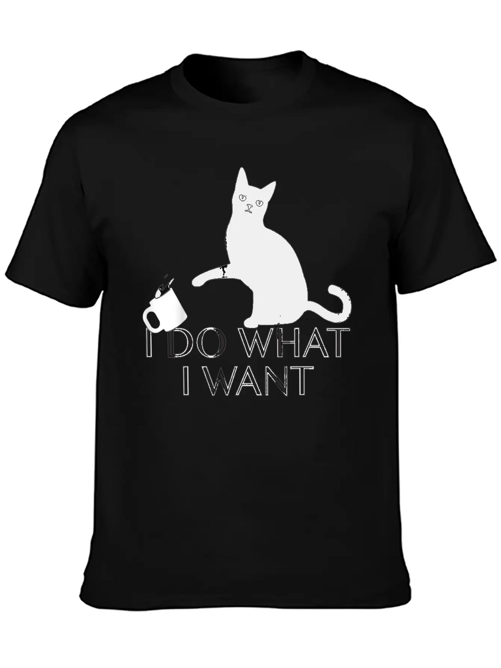 Funny Cat Personality Shirt I Do What I Want Breathable Graphic T-Shirt – Perfect For Casual Days