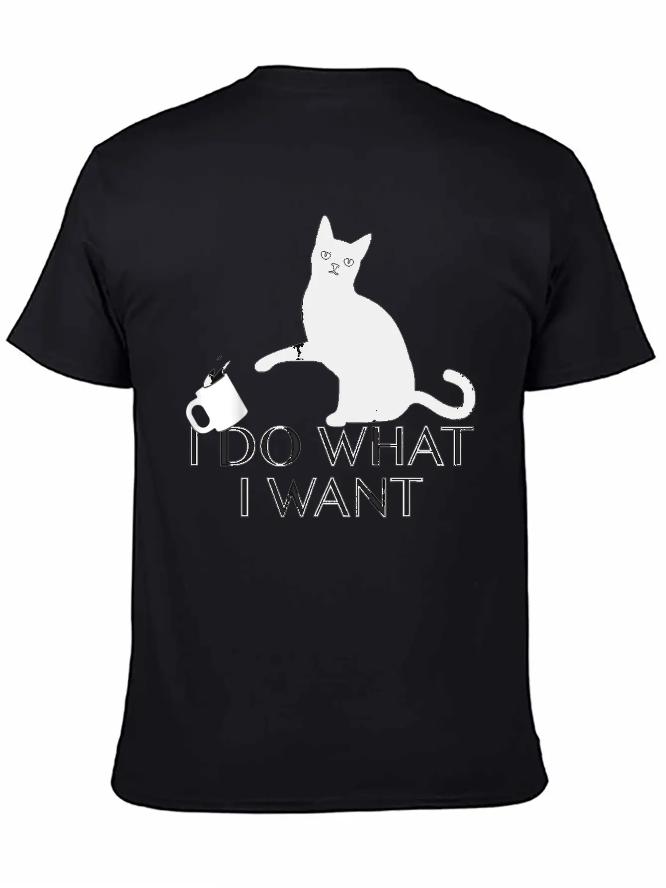 Funny Cat Personality Shirt I Do What I Want Breathable Graphic T-Shirt – Perfect For Casual Days