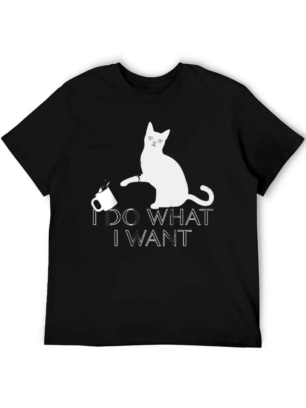 Funny Cat Personality Shirt I Do What I Want Breathable Graphic T-Shirt – Perfect For Casual Days