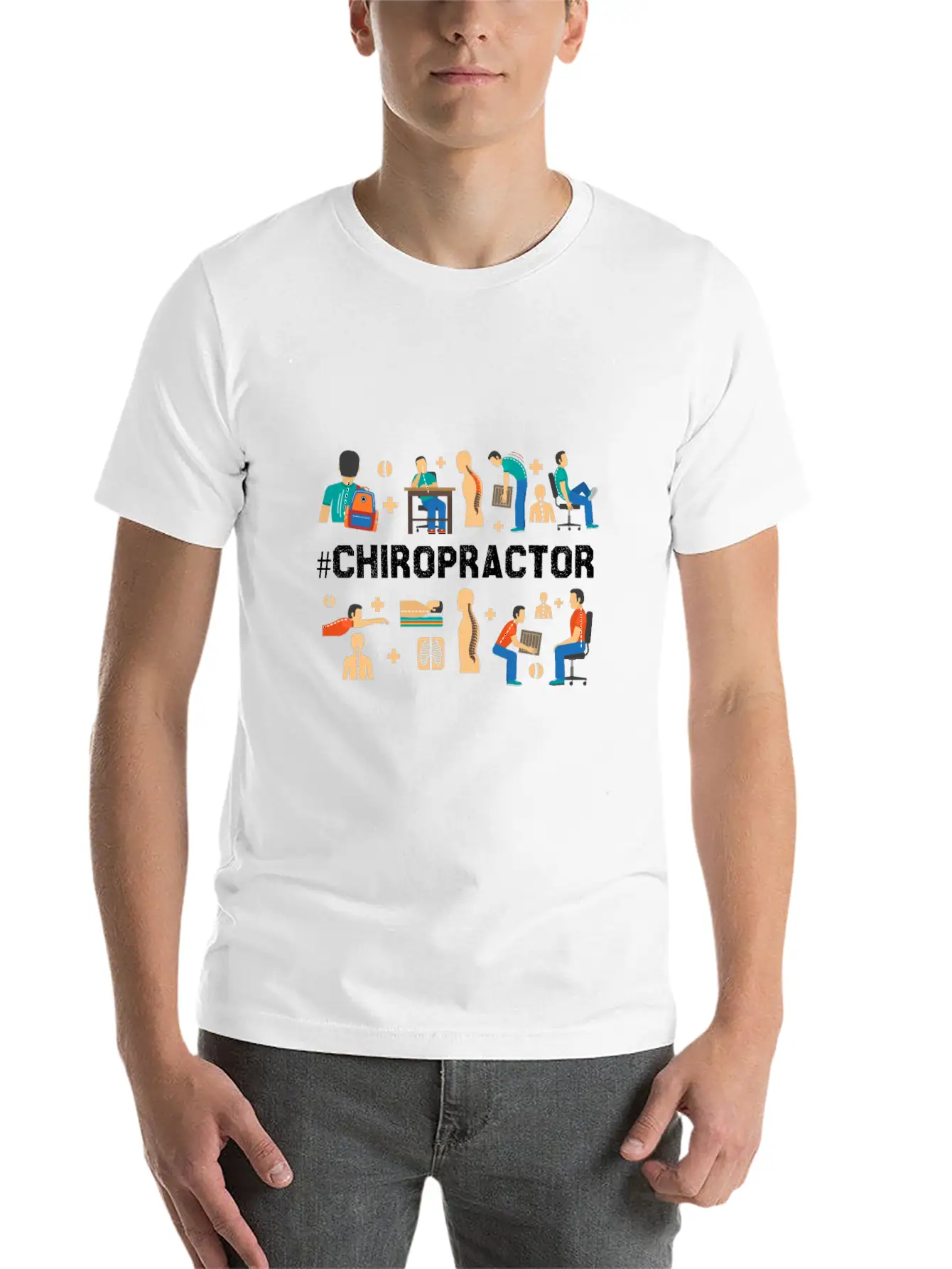 Funny Chiropractor Alternative Medicine Flick Gift Relaxed Everyday Tee – Lightweight And Durable Cotton