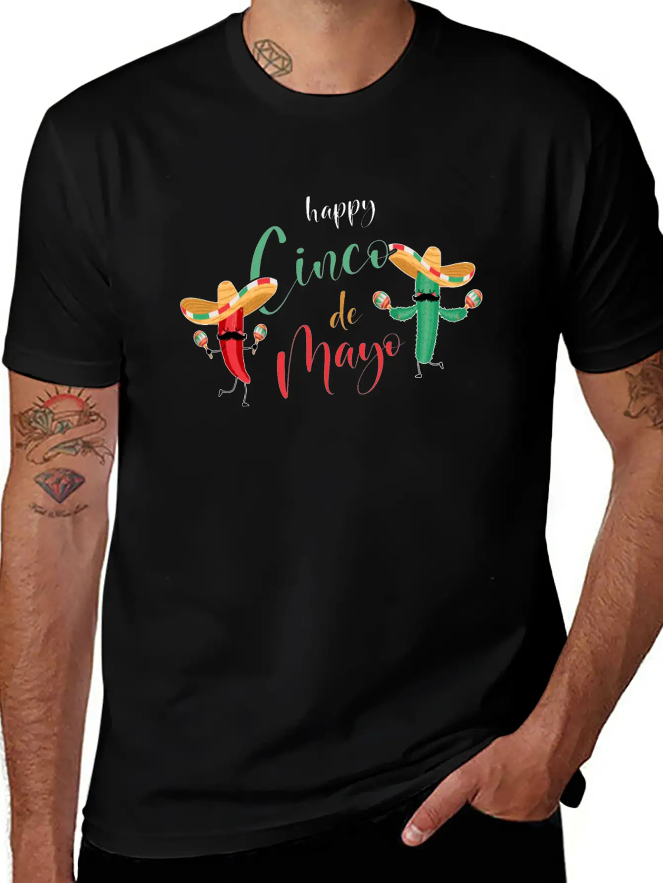 Funny Costume For Cinco De Mayo In Mexico Essential Cotton Tee For Daily Outfits – Unisex Style