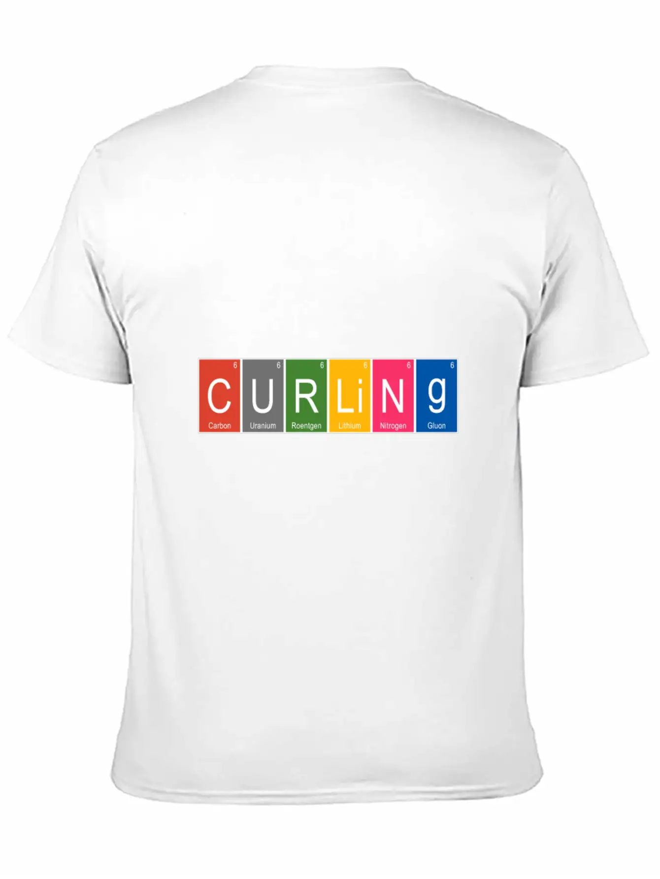 Funny Curling Periodic Elements Nerd Curling Stone Breathable Graphic T-Shirt – Perfect For Casual Days
