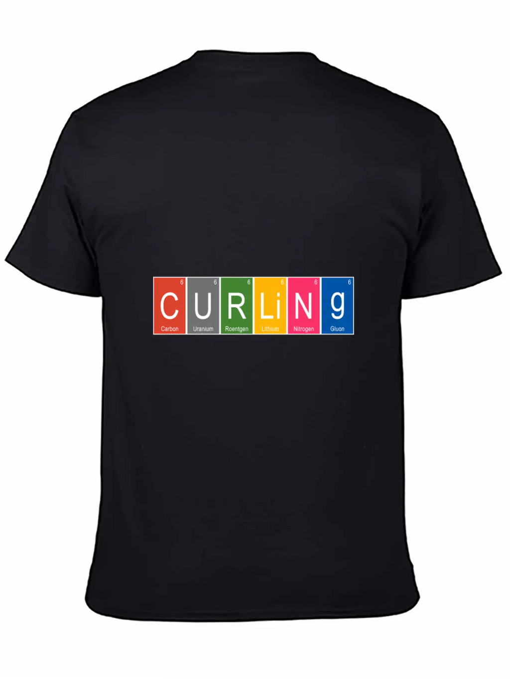 Funny Curling Periodic Elements Nerd Curling Stone Breathable Graphic T-Shirt – Perfect For Casual Days