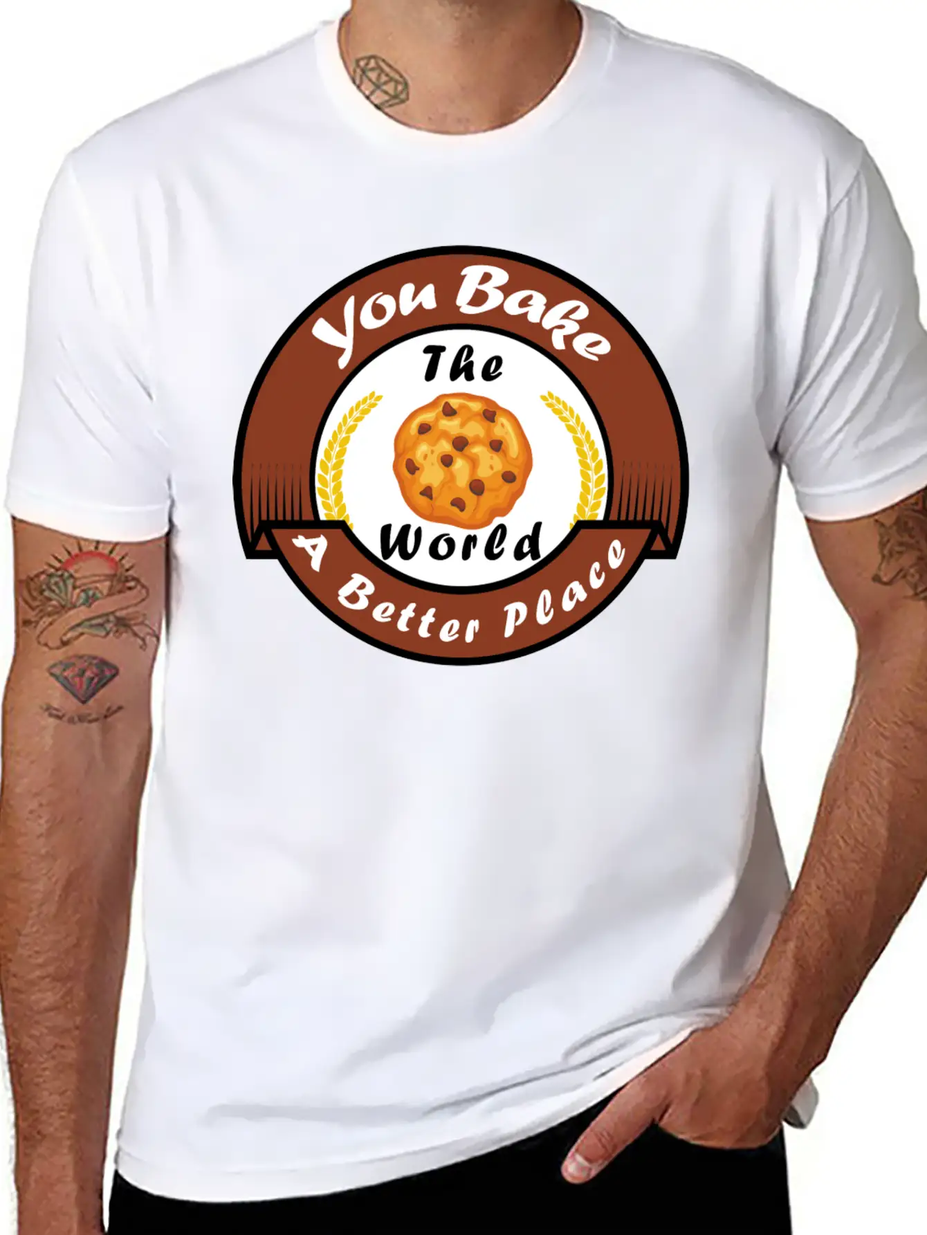 Funny Design, You Bake The World A Better Place. Classic Cotton Tee – Unisex Comfort For Any Season