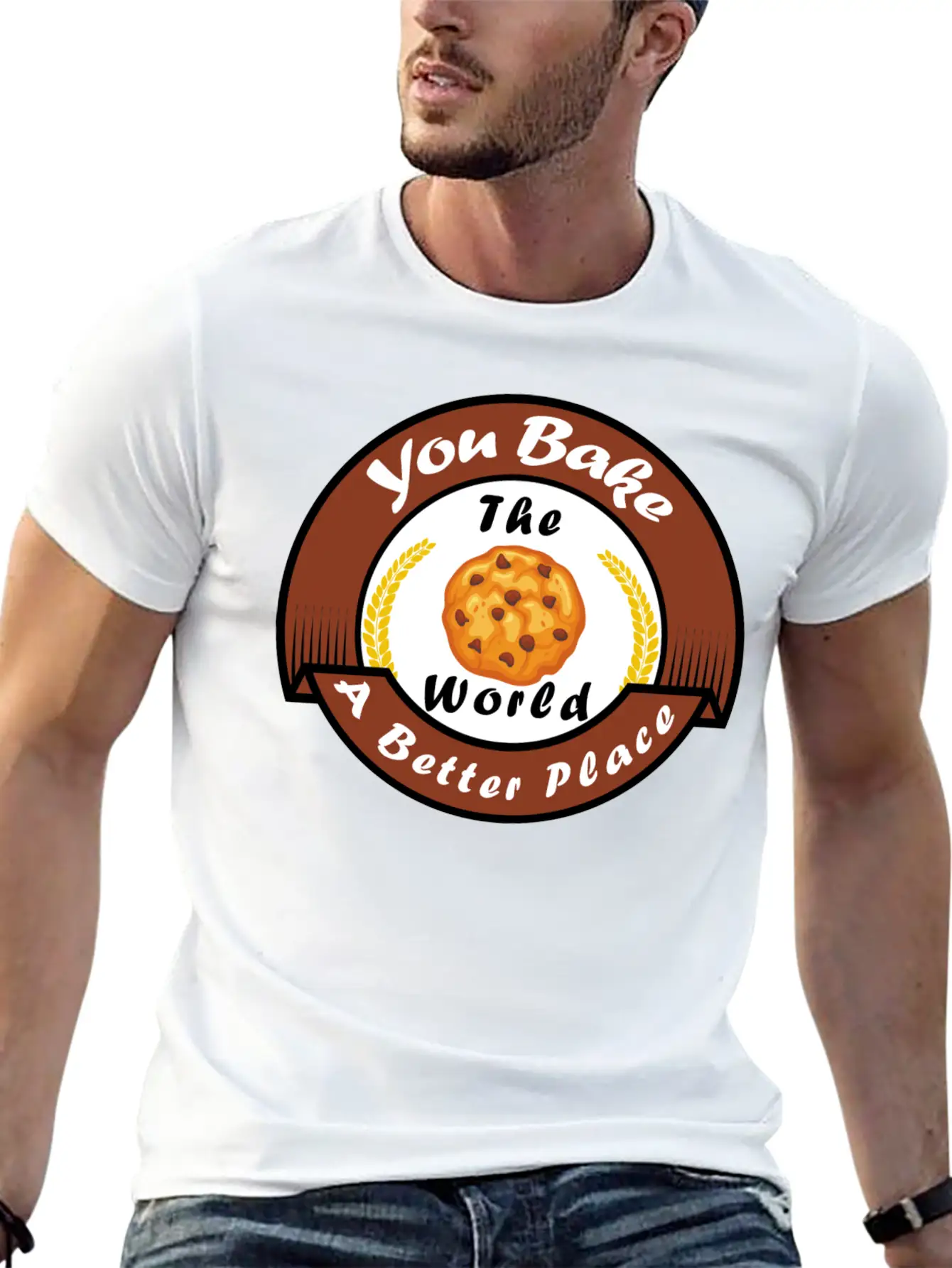 Funny Design, You Bake The World A Better Place. Classic Cotton Tee – Unisex Comfort For Any Season
