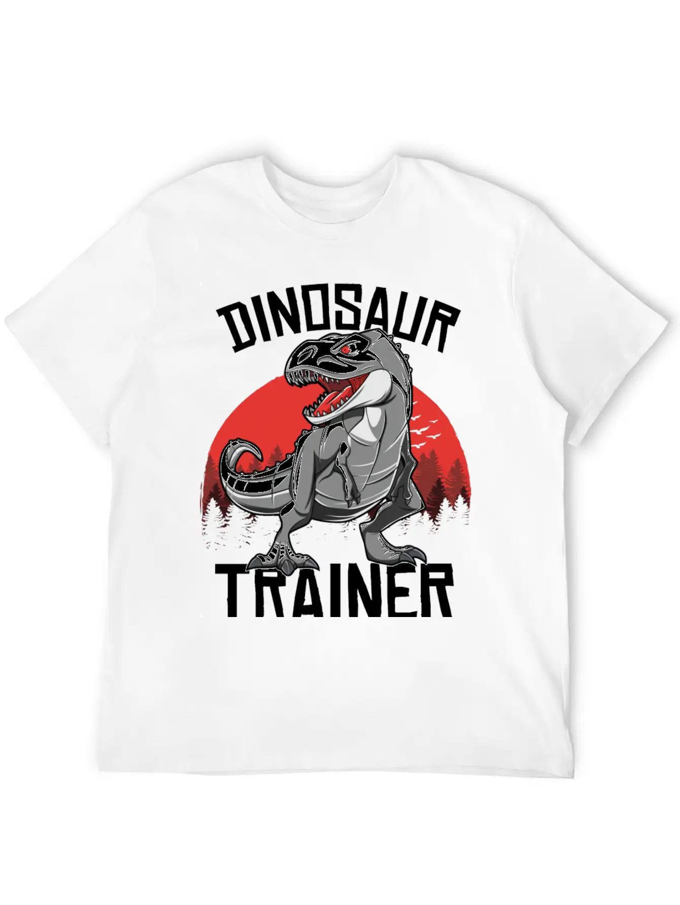Funny Dinosaur T Rex Trainer Halloween Costume Breathable Soft Cotton T-Shirt – Timeless Casual Look