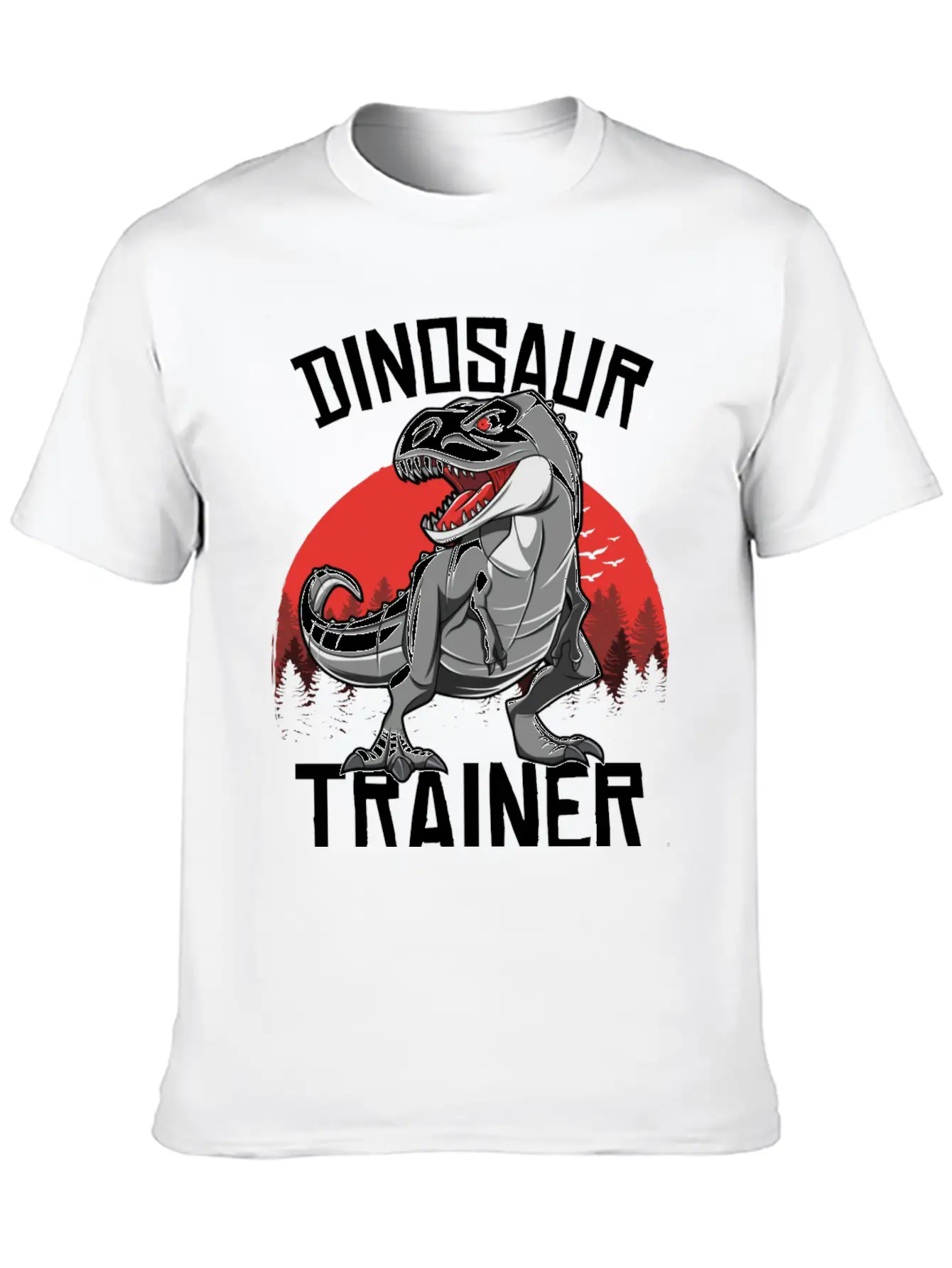 Funny Dinosaur T Rex Trainer Halloween Costume Breathable Soft Cotton T-Shirt – Timeless Casual Look
