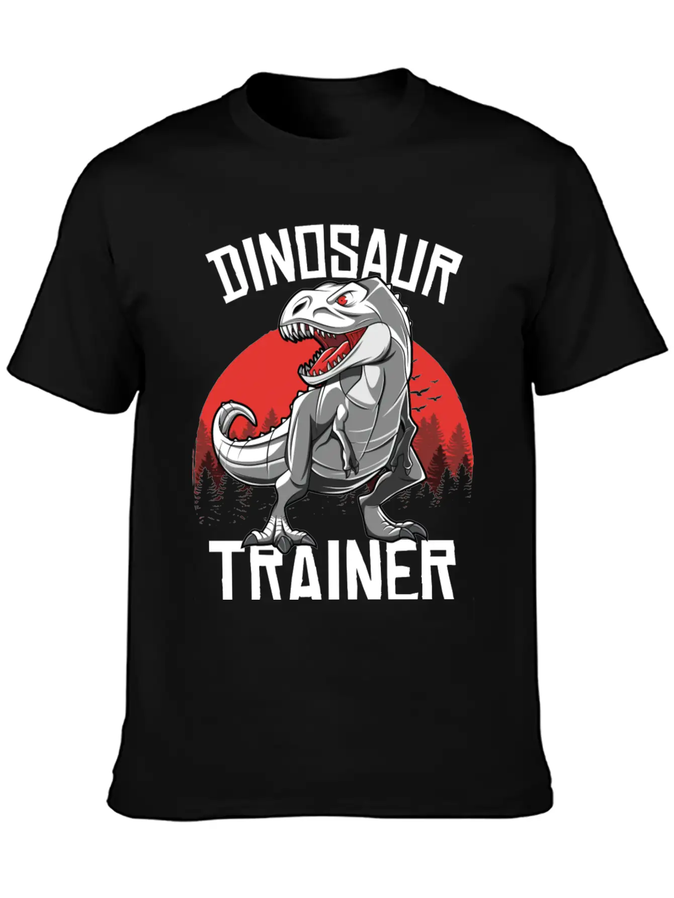 Funny Dinosaur T Rex Trainer Halloween Costume Breathable Soft Cotton T-Shirt – Timeless Casual Look