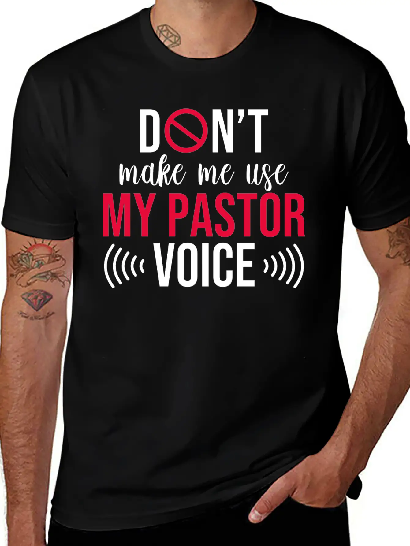 Funny Don't Make Me Use My Pastor Voice Basic Graphic T-Shirt – Daily Comfort In Soft Cotton