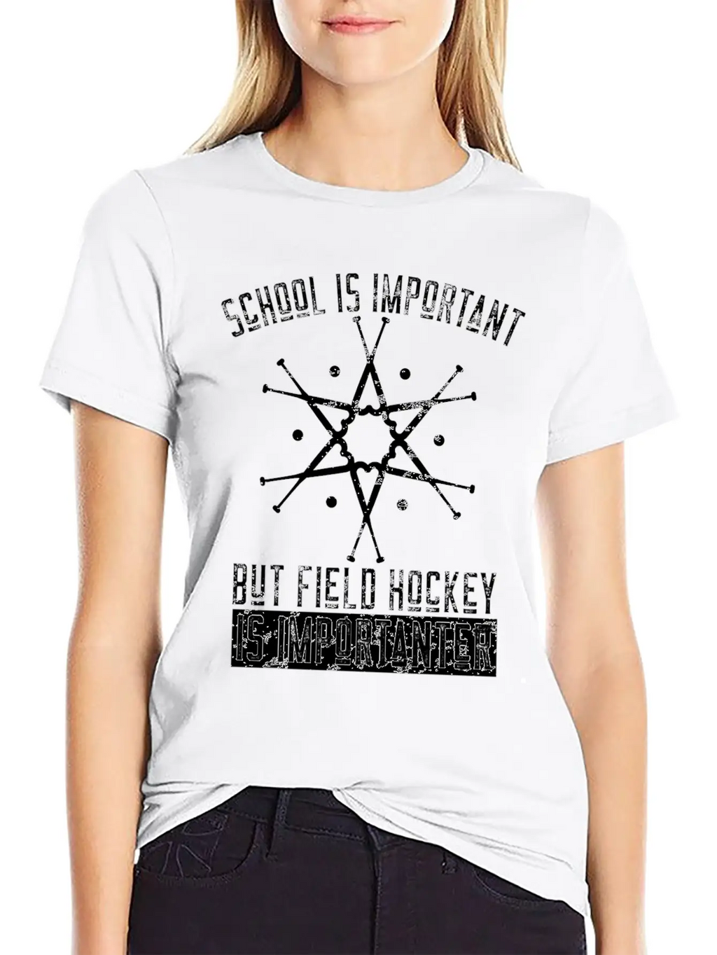 Funny Field Hockey Player Gift Stylish Everyday T-Shirt – Unisex Basic Cotton Tee