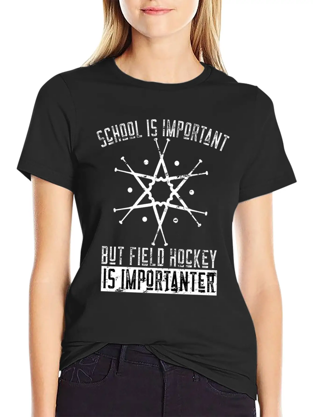Funny Field Hockey Player Gift Stylish Everyday T-Shirt – Unisex Basic Cotton Tee