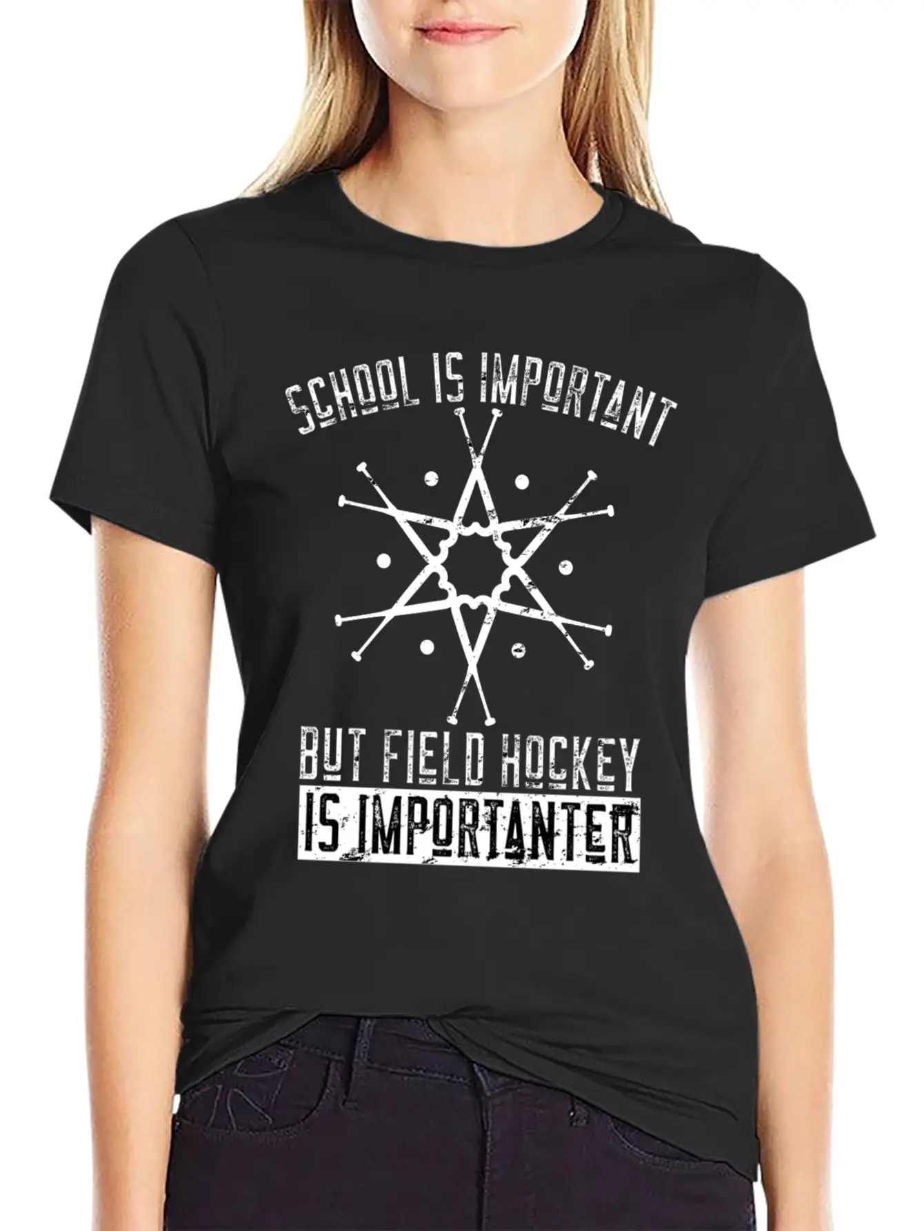 Funny Field Hockey Player Gift Stylish Everyday T-Shirt – Unisex Basic Cotton Tee
