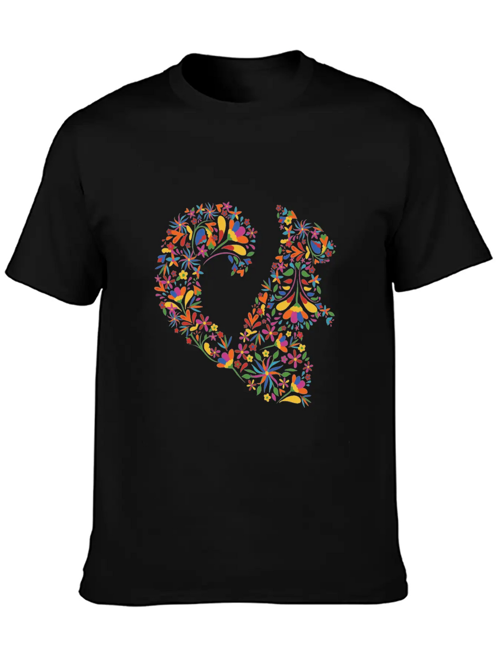 Funny Floral Squirrel Flower Classic Cotton Tee – Unisex Comfort For Any Season