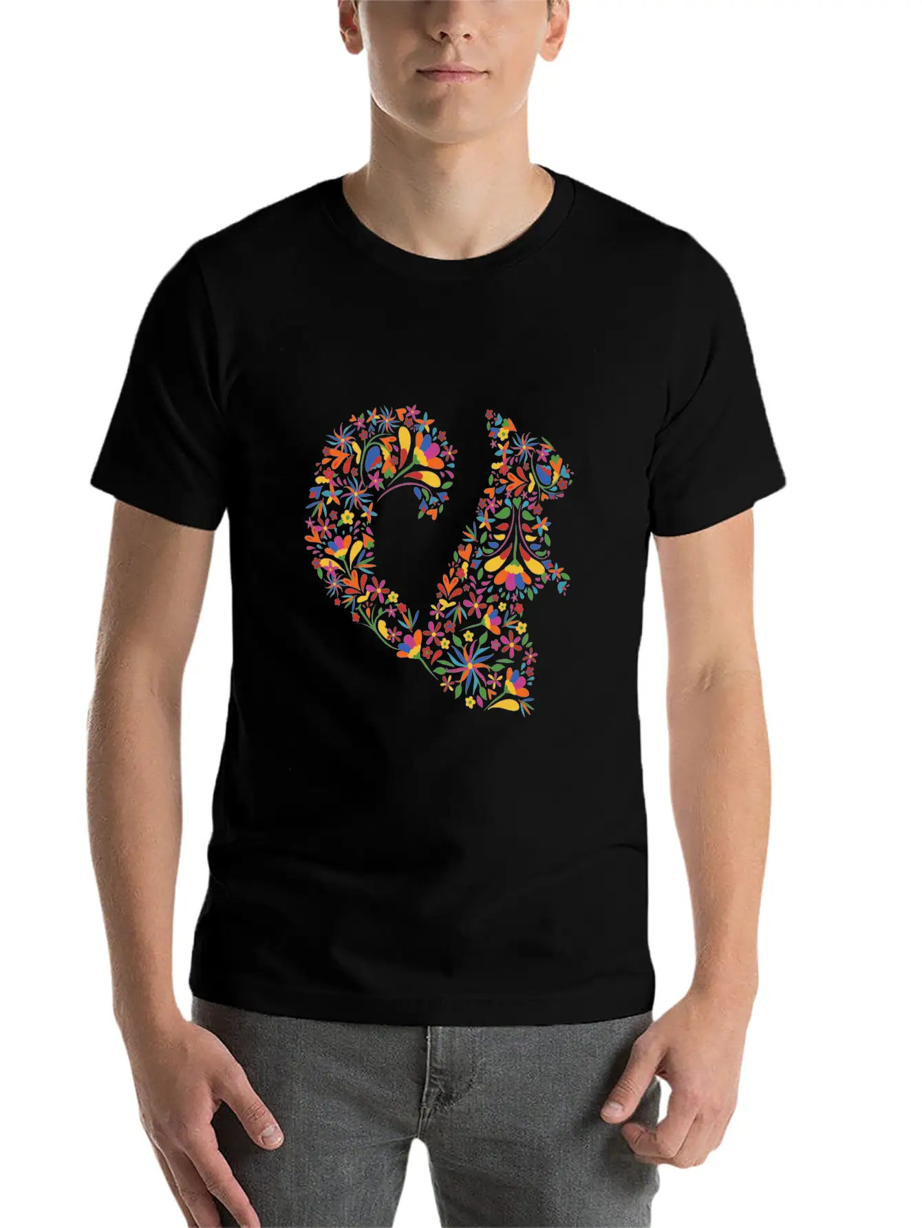 Funny Floral Squirrel Flower Classic Cotton Tee – Unisex Comfort For Any Season