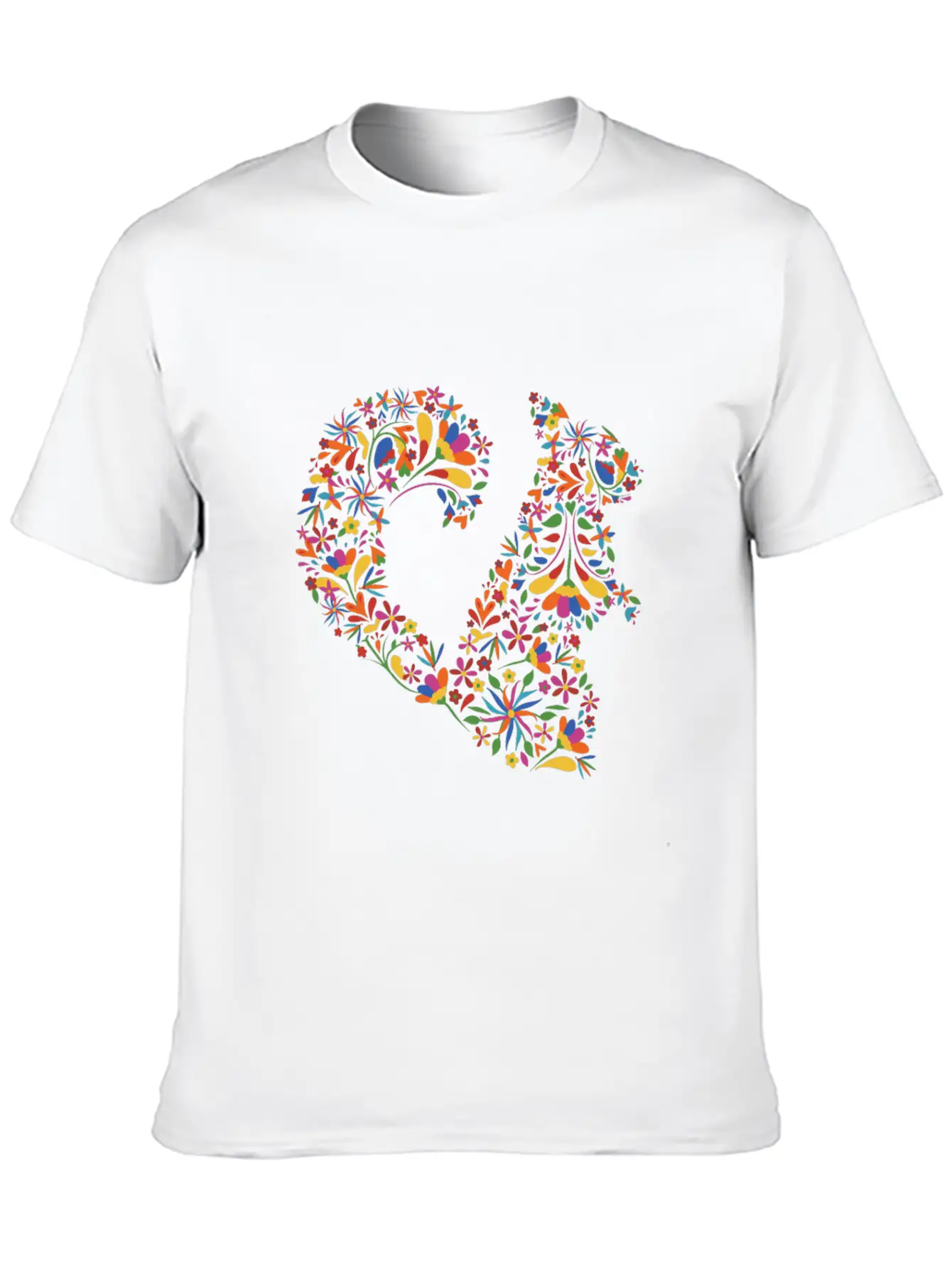 Funny Floral Squirrel Flower Classic Cotton Tee – Unisex Comfort For Any Season