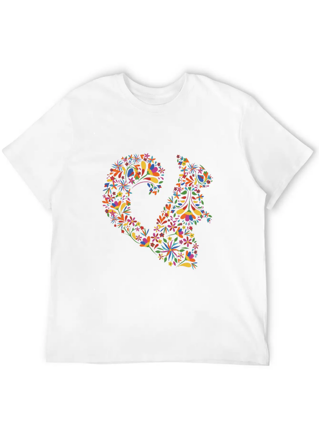 Funny Floral Squirrel Flower Classic Cotton Tee – Unisex Comfort For Any Season
