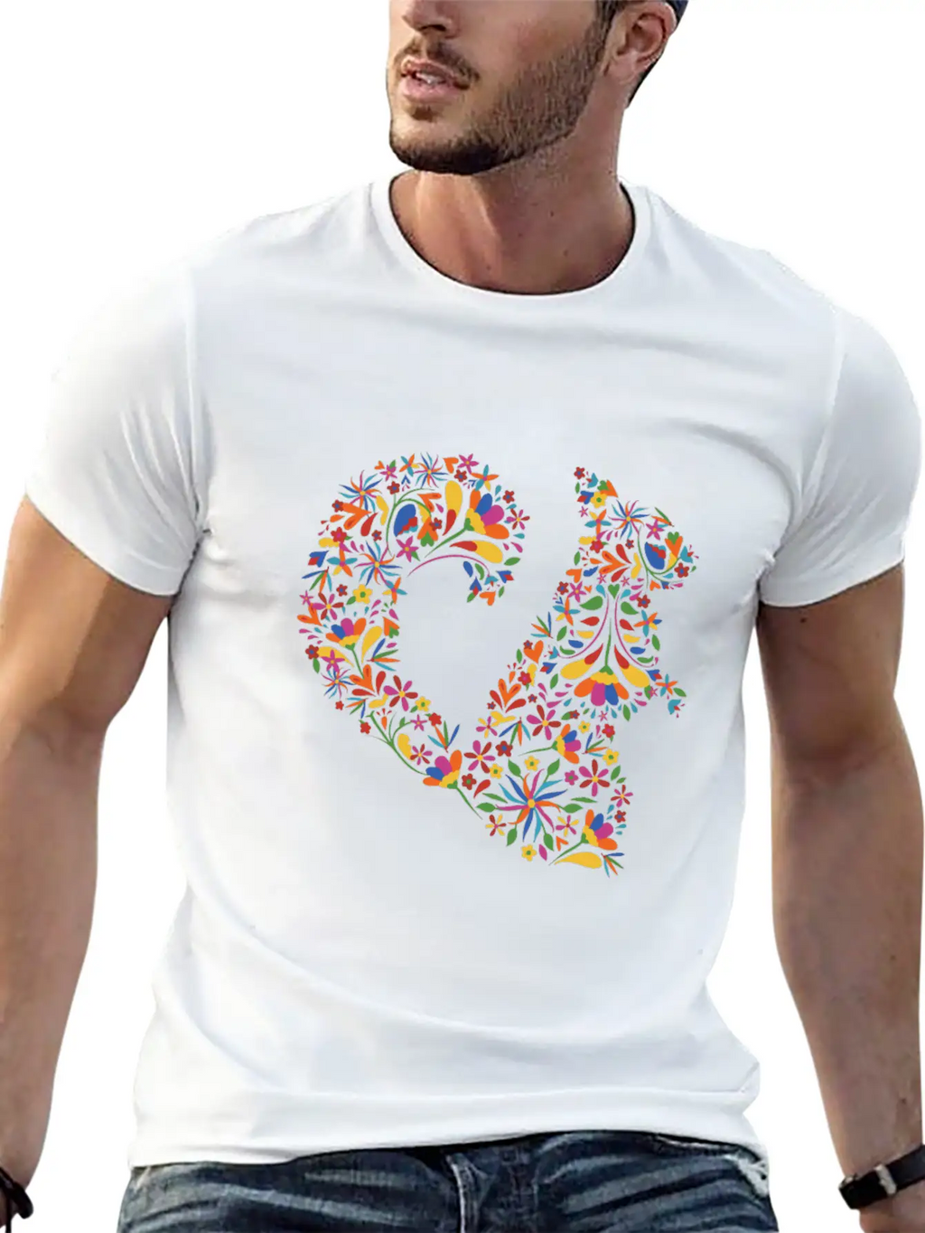 Funny Floral Squirrel Flower Classic Cotton Tee – Unisex Comfort For Any Season