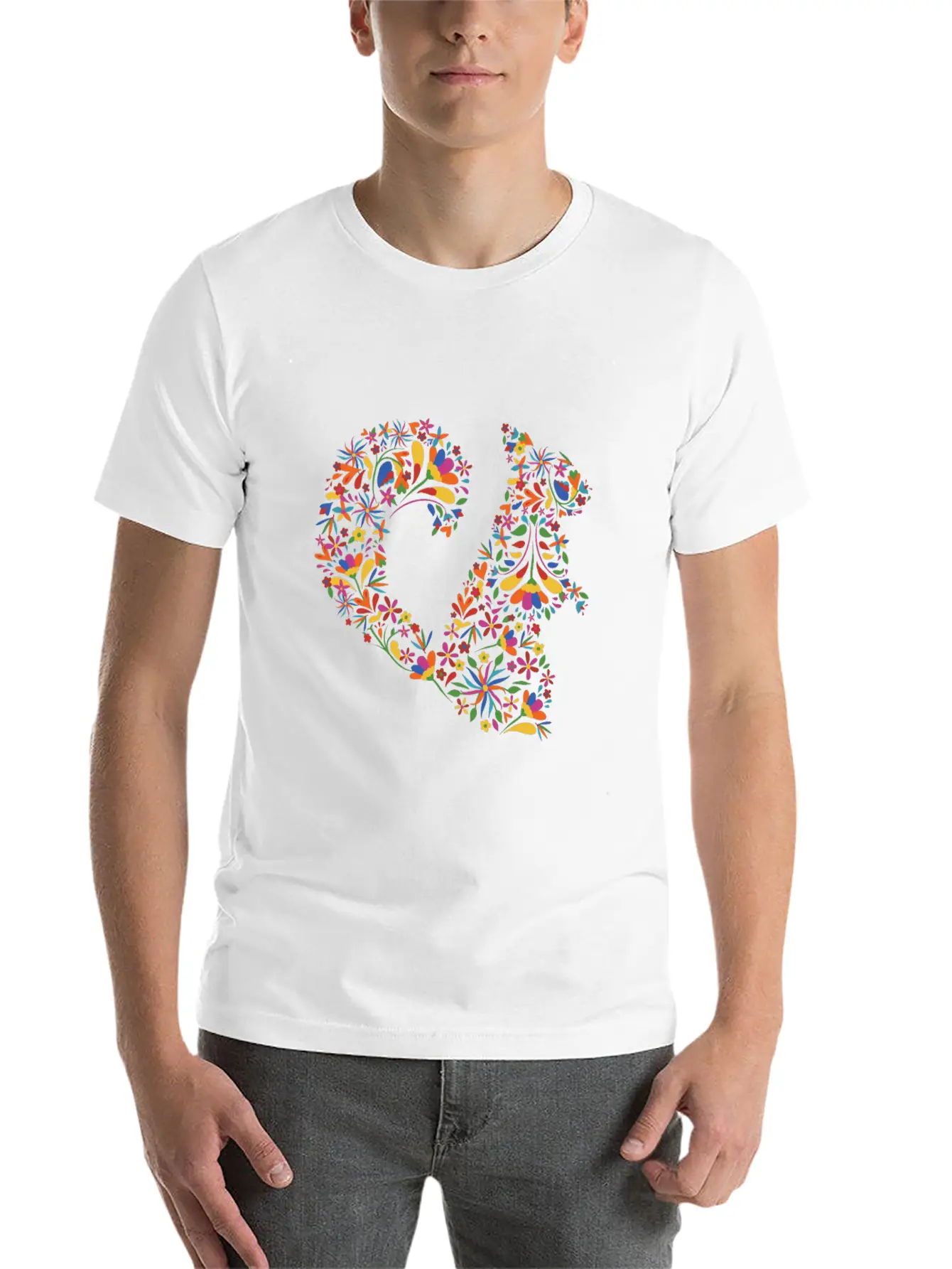 Funny Floral Squirrel Flower Classic Cotton Tee – Unisex Comfort For Any Season