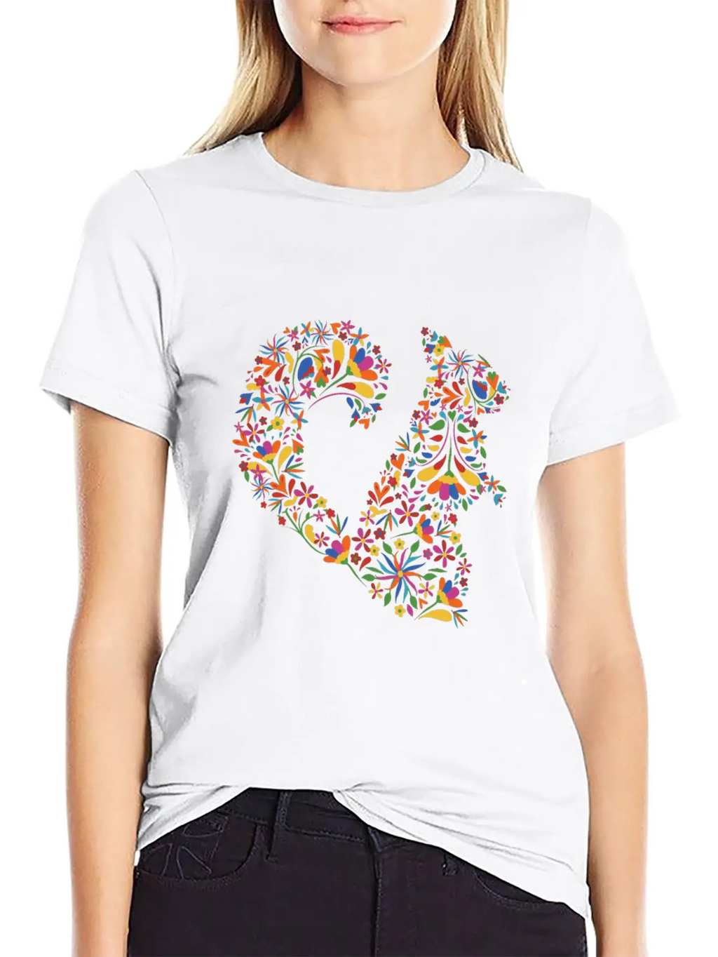Funny Floral Squirrel Flower Classic Cotton Tee – Unisex Comfort For Any Season